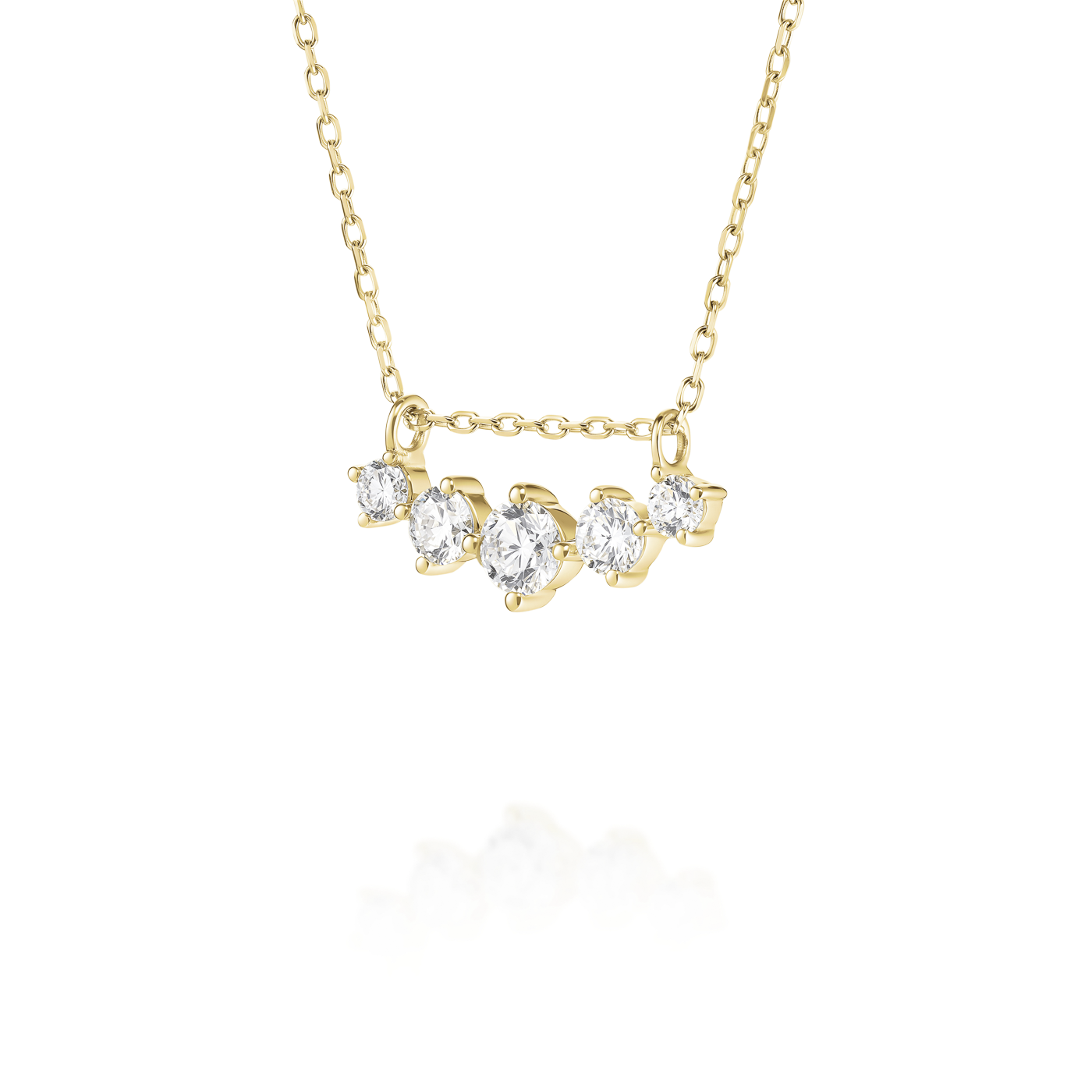 Kette syn. Diamant zus. 0,236ct. 585er Gelbgold Solara Kette syn. Diamant zus. 0,236ct. 585er Gelbgold Solara