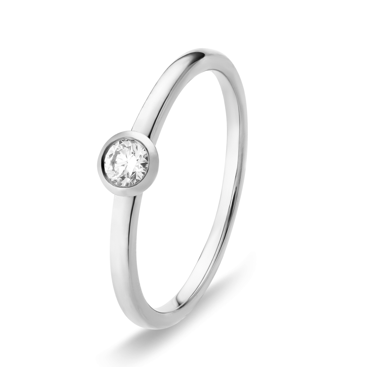 Ring Diamant ca. 0,15 ct. 585er Weißgold In Love Solitär Ring Diamant ca. 0,15 ct. 585er Weißgold In Love Solitär