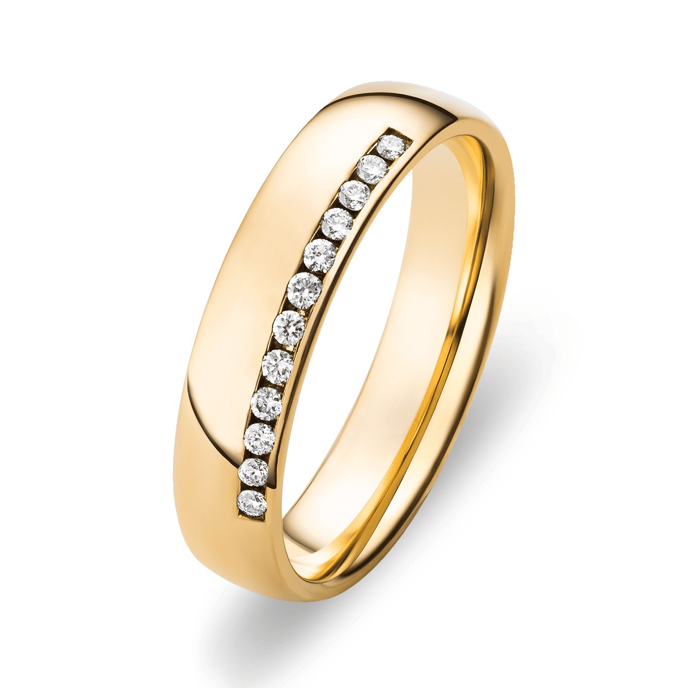 Trauring zus. ca. 0,12 ct. 585er Gelbgold Genua Trauring zus. ca. 0,12 ct. 585er Gelbgold Genua