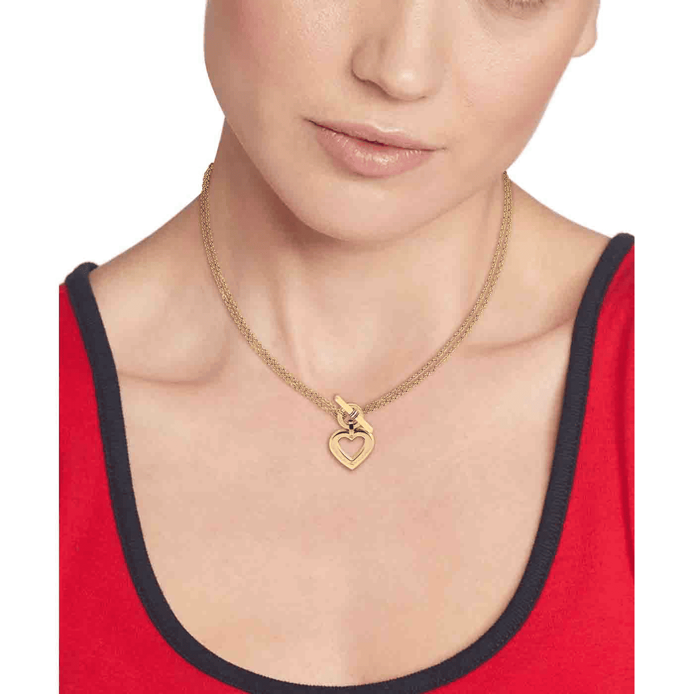 Edelstahlkette gelb vergoldet Toggle Heart Edelstahlkette gelb vergoldet Toggle Heart