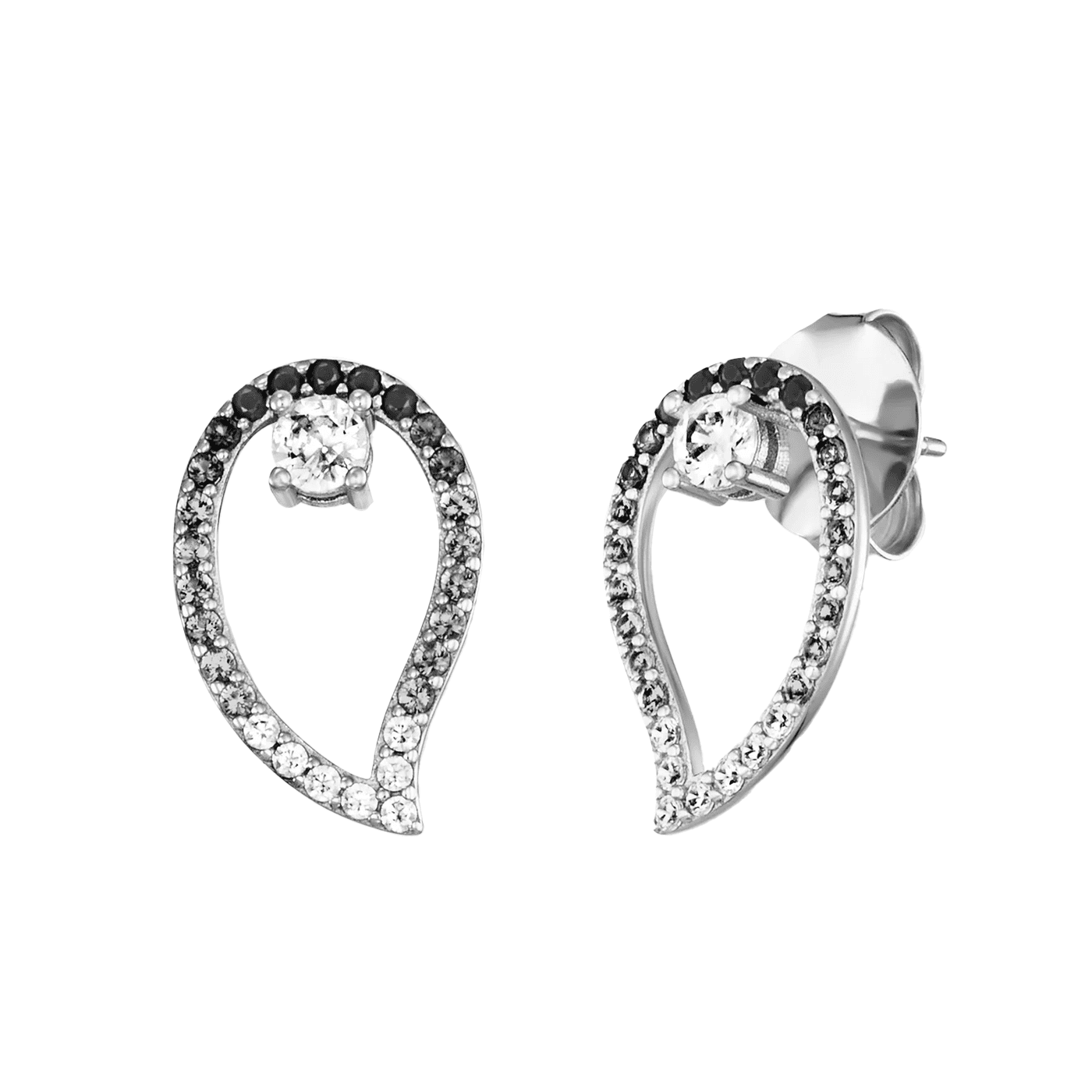 Ohrringe Zirkonia 925er Silber Yin Yang Ohrringe Zirkonia 925er Silber Yin Yang