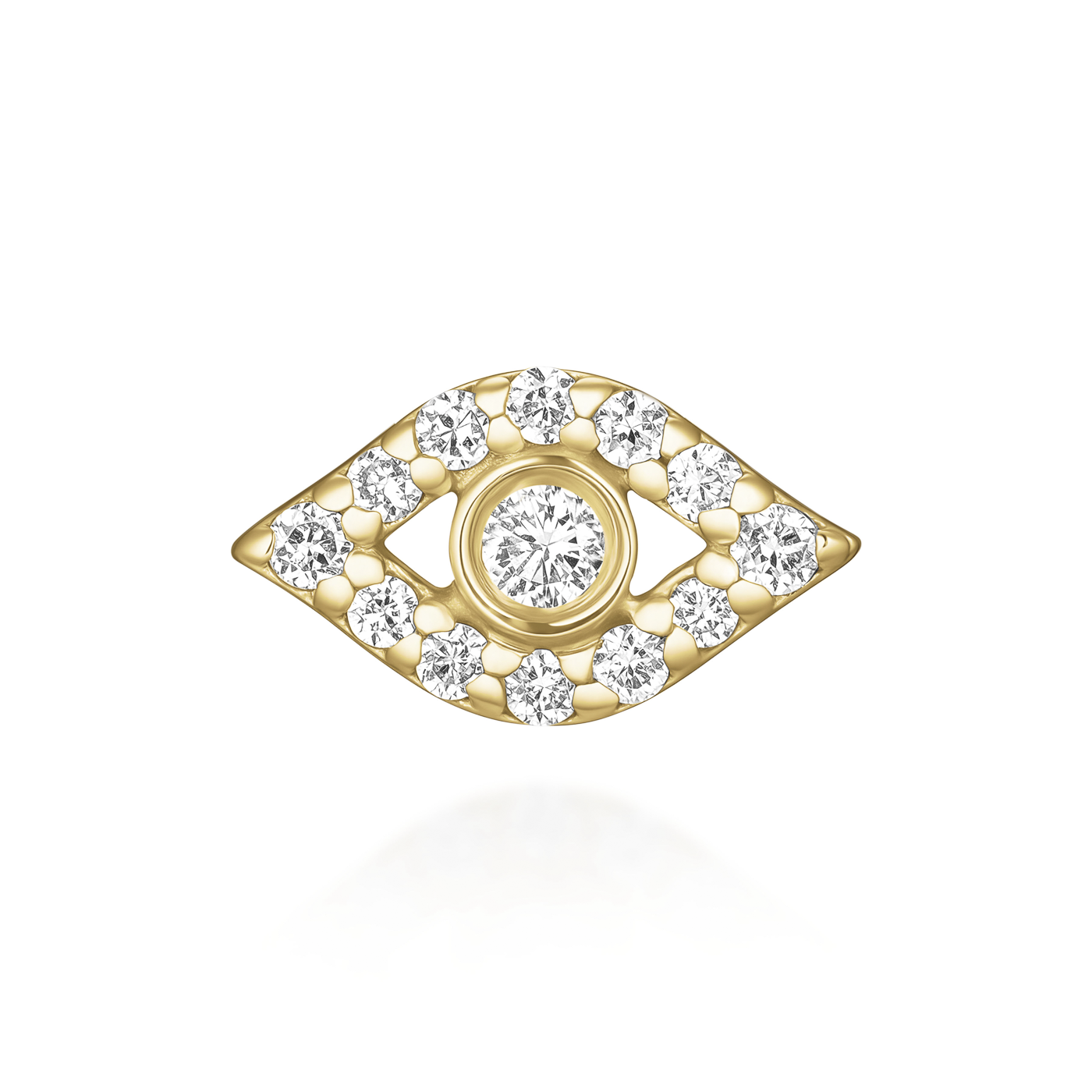 Ohrringe syn. Diamant zus. 0,101ct. 585er Gelbgold Evil Eye Ohrringe syn. Diamant zus. 0,101ct. 585er Gelbgold Evil Eye