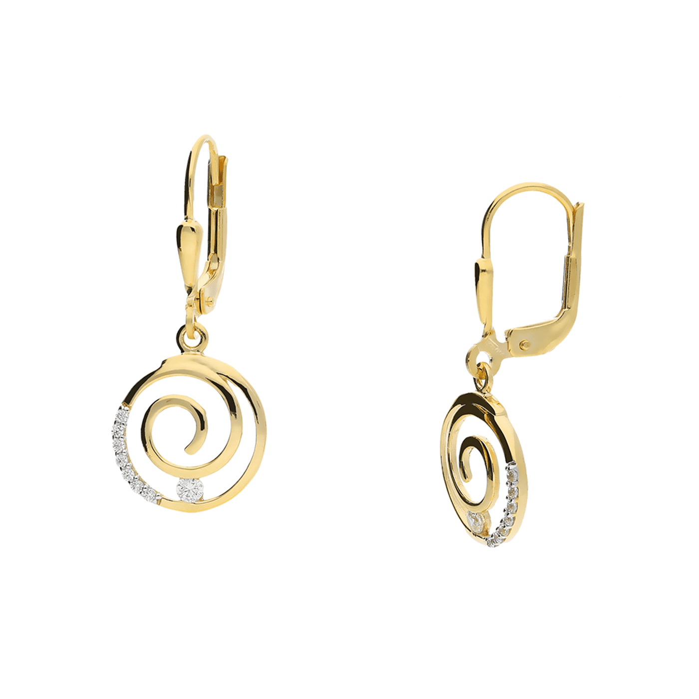 Ohrringe Zirkonia 333er Gelbgold rhodiniert  Ohrringe Zirkonia 333er Gelbgold rhodiniert