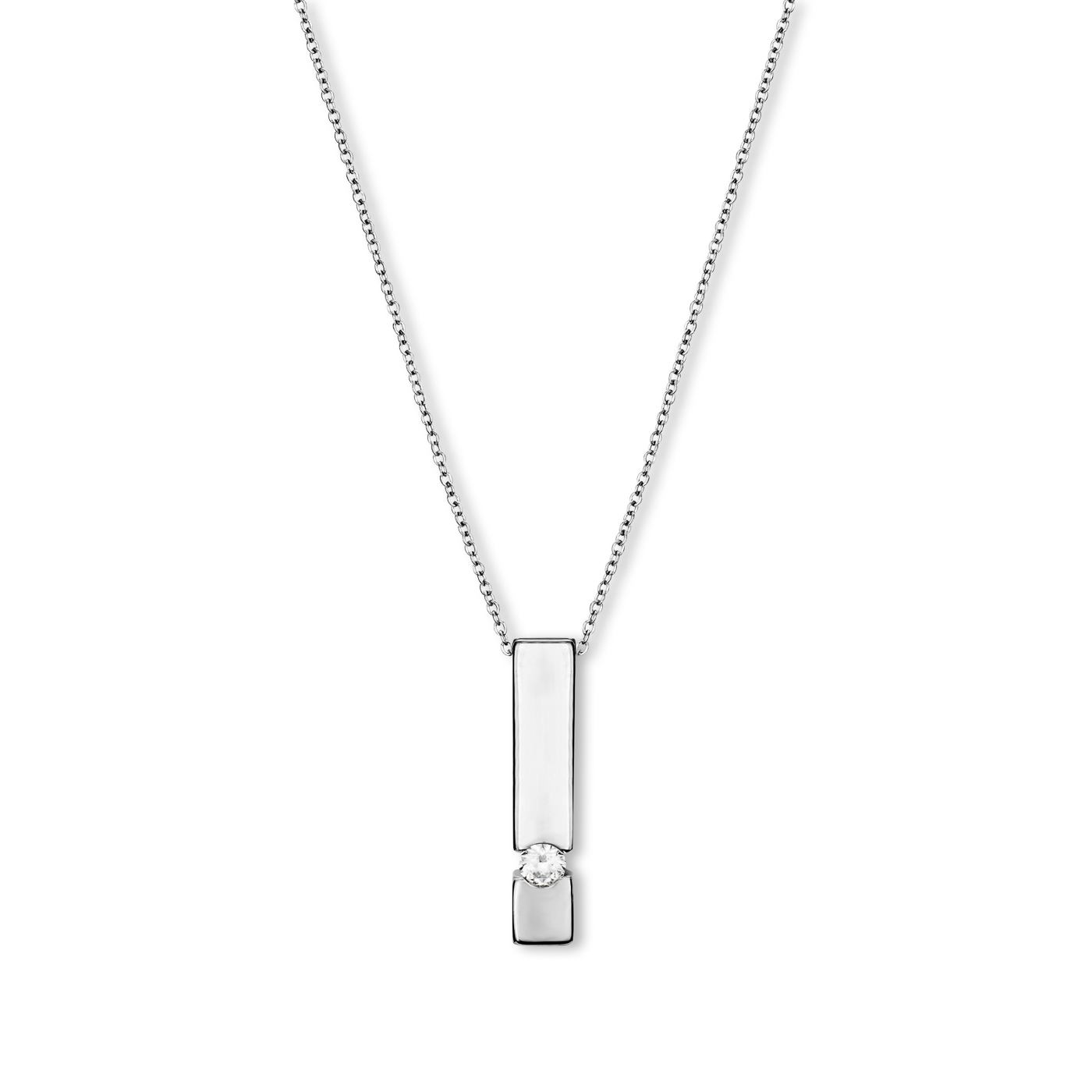 Kette Diamant ca. 0,05 ct. 333er Weißgold Stäbchen Kette Diamant ca. 0,05 ct. 333er Weißgold Stäbchen