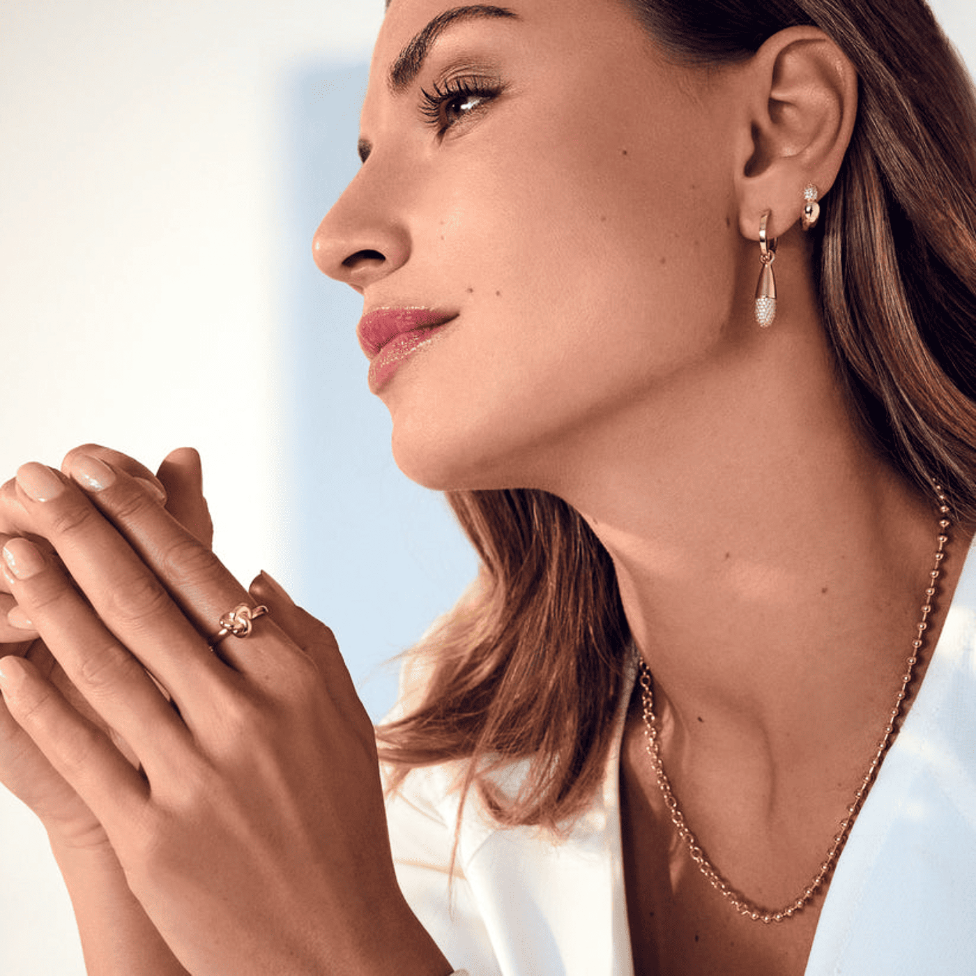 Ohrringe Zirkonia 925er Silber gelb vergoldet Goccia Ohrringe Zirkonia 925er Silber gelb vergoldet Goccia