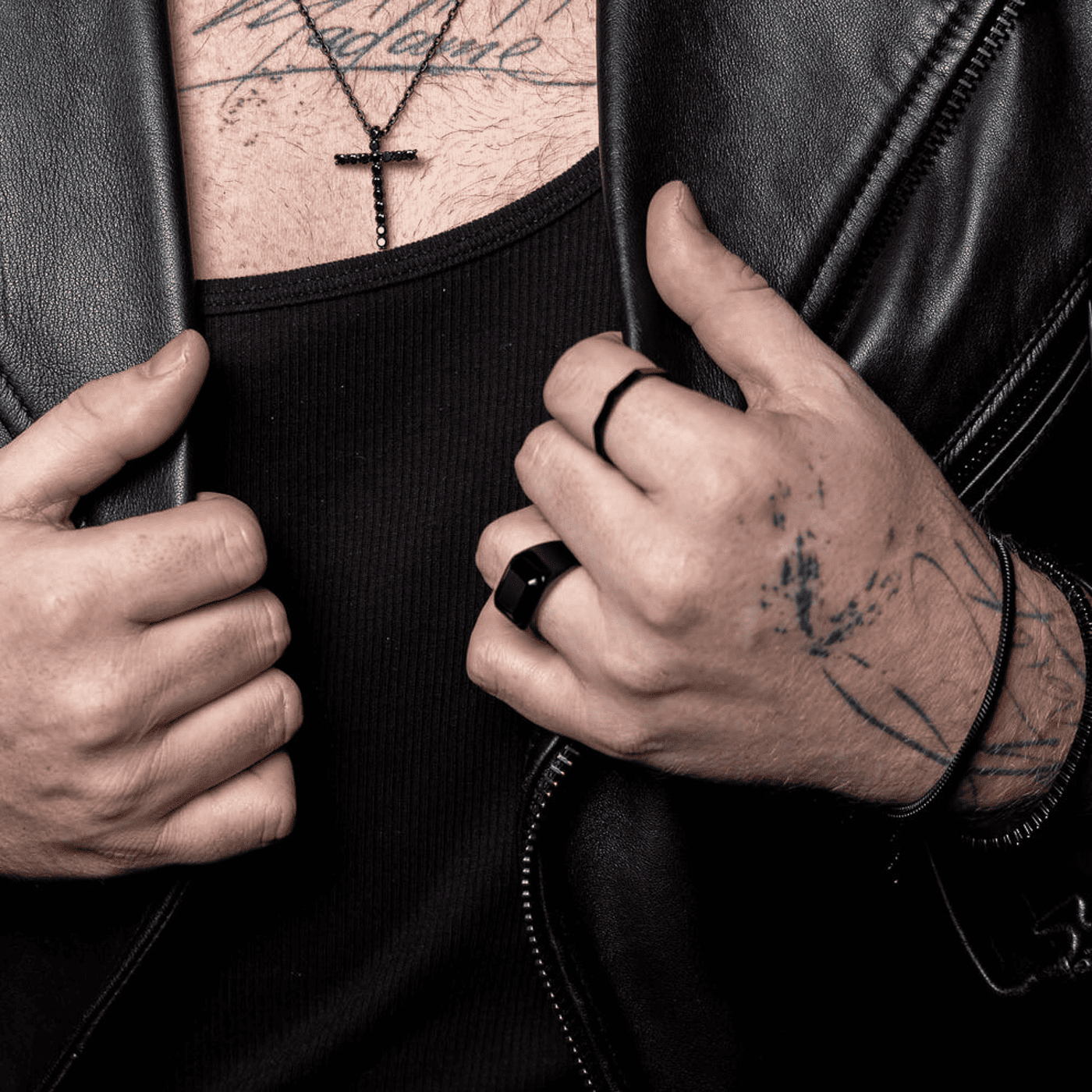 Armband Edelstahl schwarz Francesco Armband Edelstahl schwarz Francesco