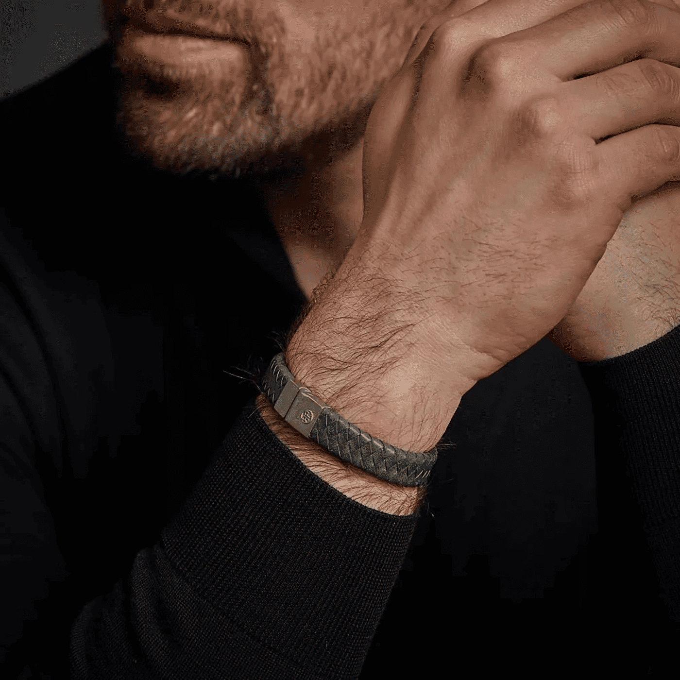 Armband Edelstahl Full Metal Premium Grey