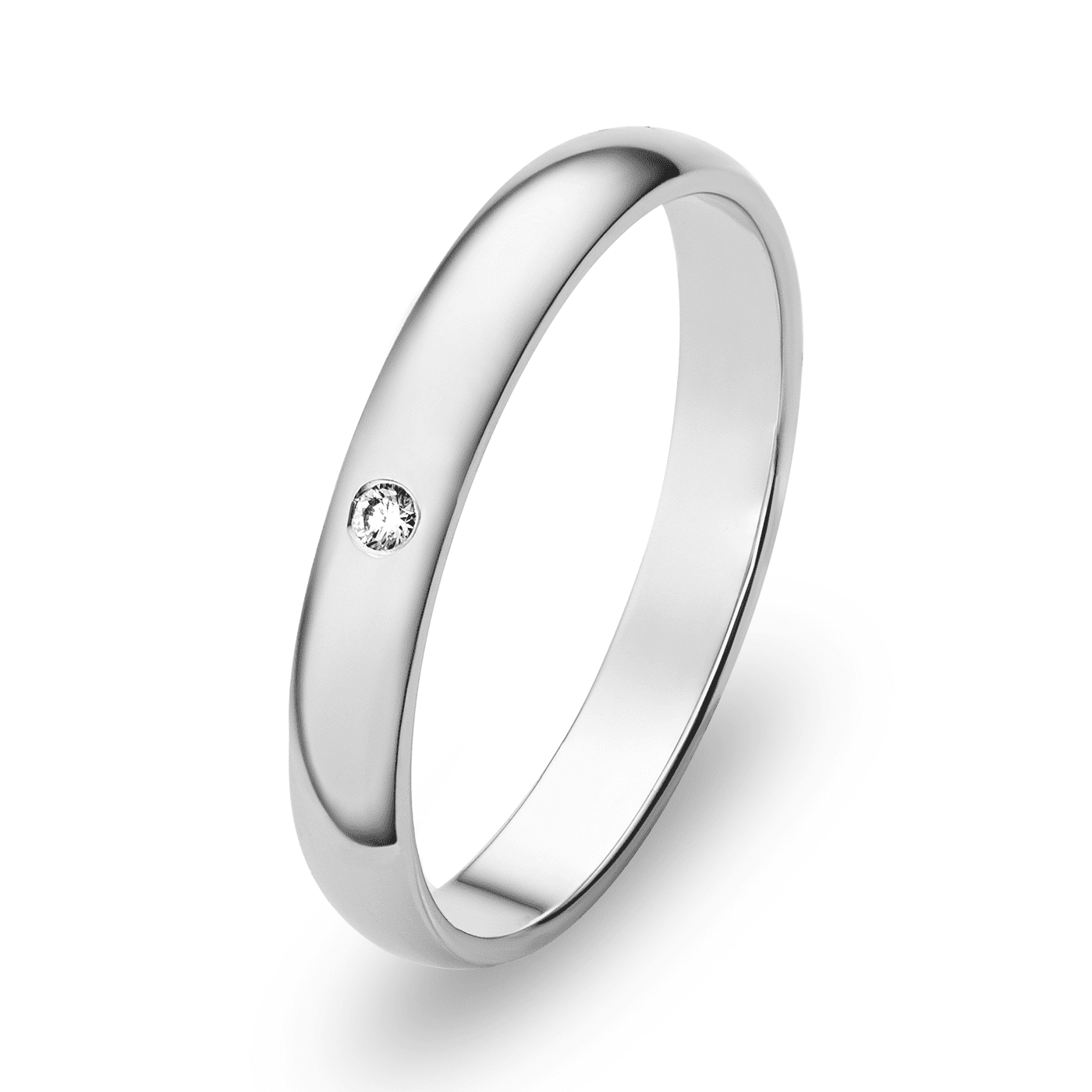 Trauring ca. 0,01 ct. 585er Weißgold Wiesbaden Trauring ca. 0,01 ct. 585er Weißgold Wiesbaden