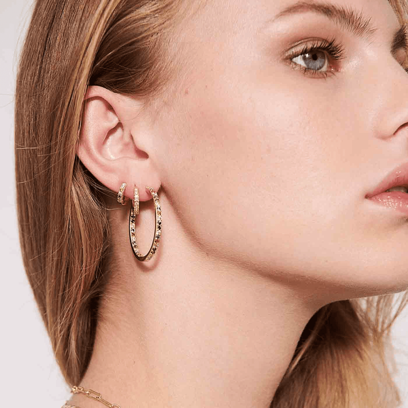 Ohrringe Zirkonia 925er Silber gelb vergoldet Ellisse Ohrringe Zirkonia 925er Silber gelb vergoldet Ellisse