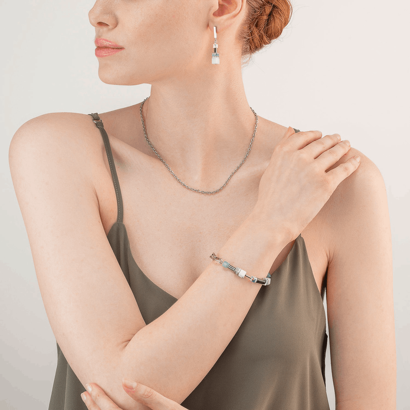 Edelsteinkette Edelstahl