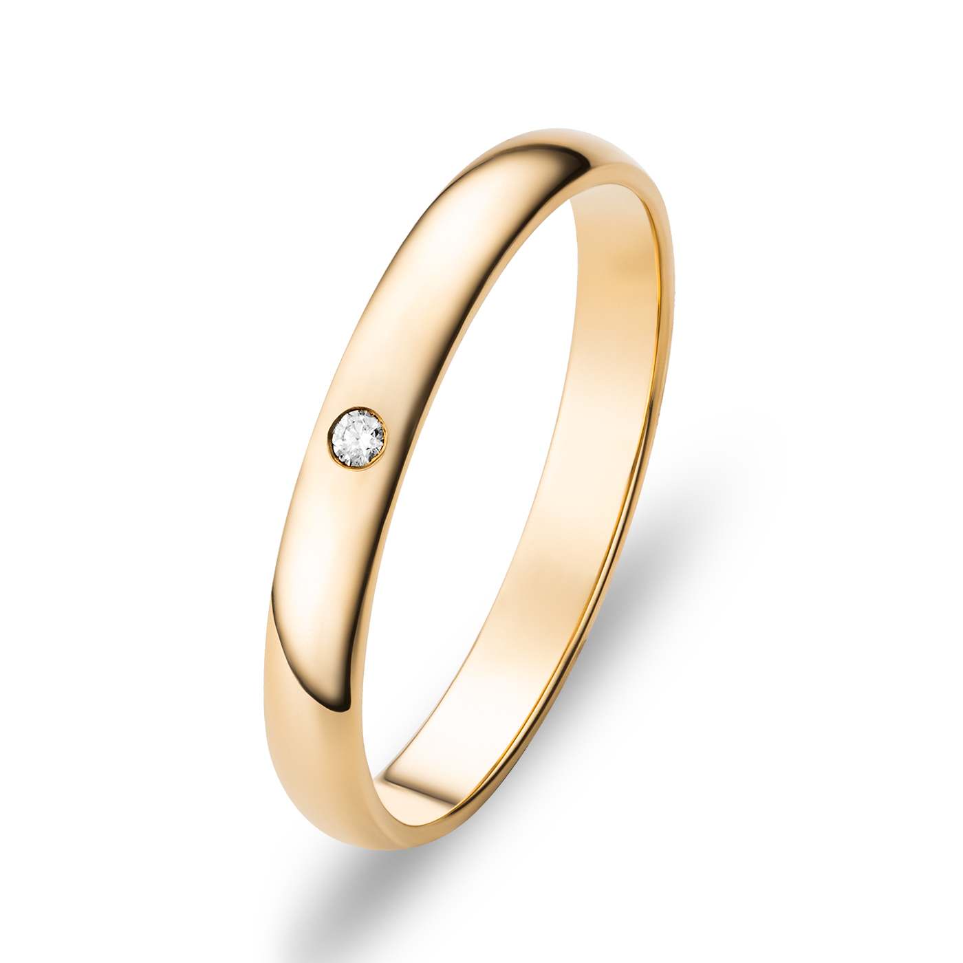 Trauring ca. 0,01 ct. 585er Gelbgold Mainz Trauring ca. 0,01 ct. 585er Gelbgold Mainz