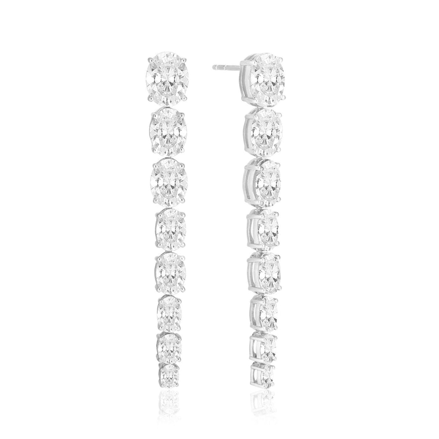 Ohrringe Zirkonia 925er Silber Ellisse Ohrringe Zirkonia 925er Silber Ellisse