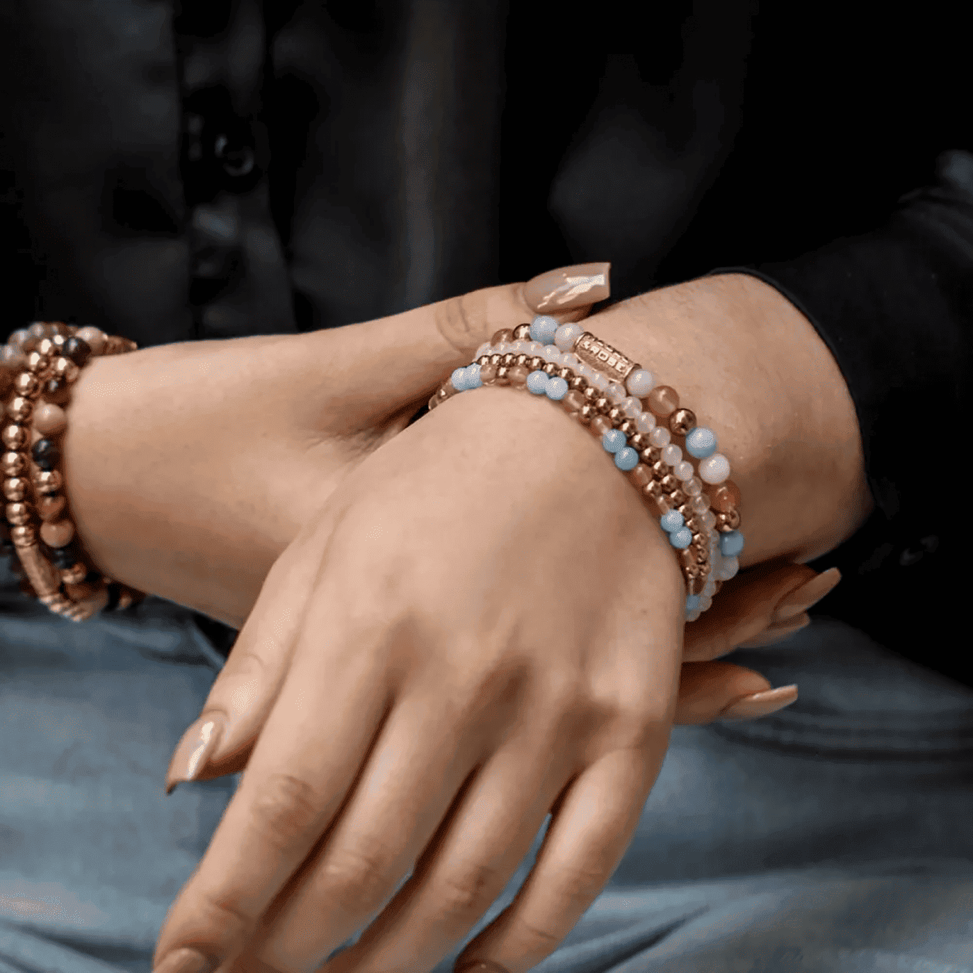 Armband Edelstahl gelb vergoldet Pink Rose Gold