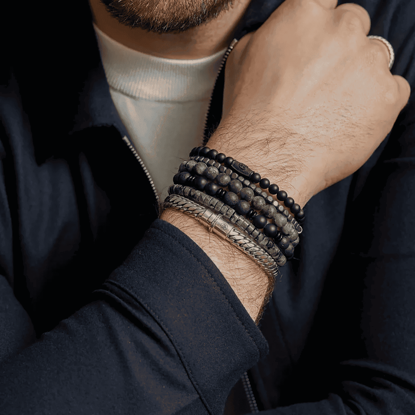 Armband Edelstahl schwarz Mad Panther - All-Black Armband Edelstahl schwarz Mad Panther - All-Black