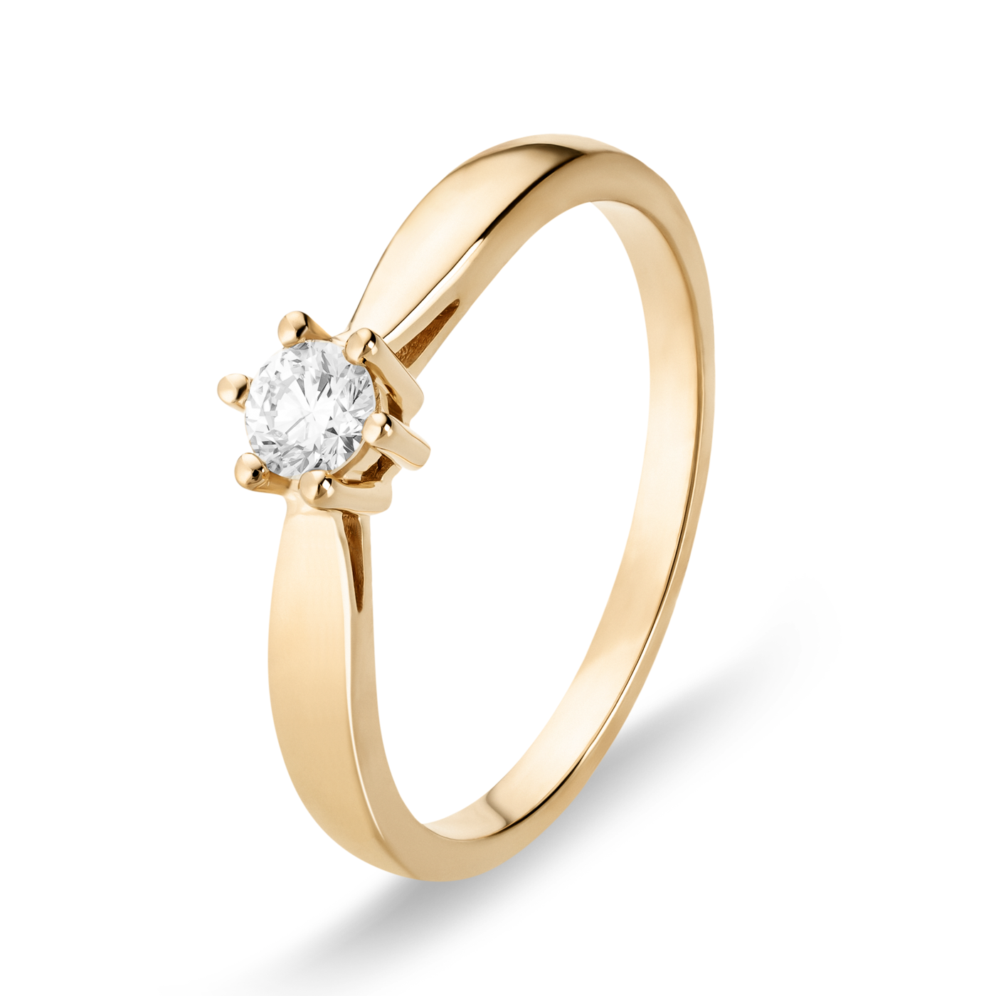 Ring Diamant ca. 0,20 ct. 333er Gelbgold Select Solitär
