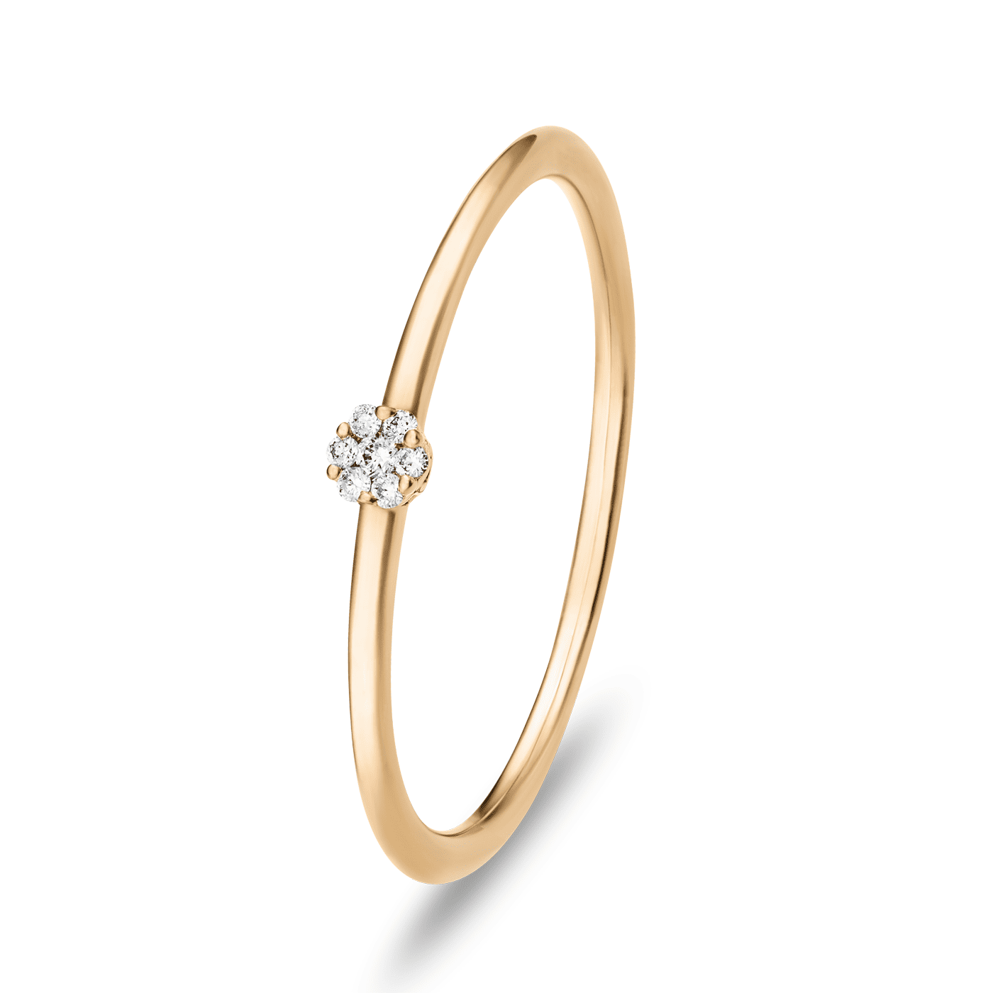 Ring Diamant zus. ca. 0,03 ct. 333er Gelbgold