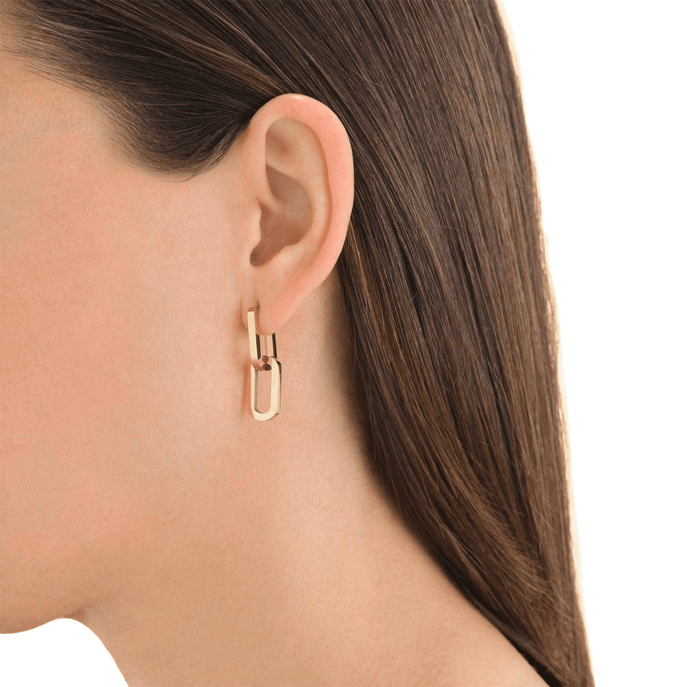 Edelstahlohrringe gelb vergoldet Dual Hoops Edelstahlohrringe gelb vergoldet Dual Hoops