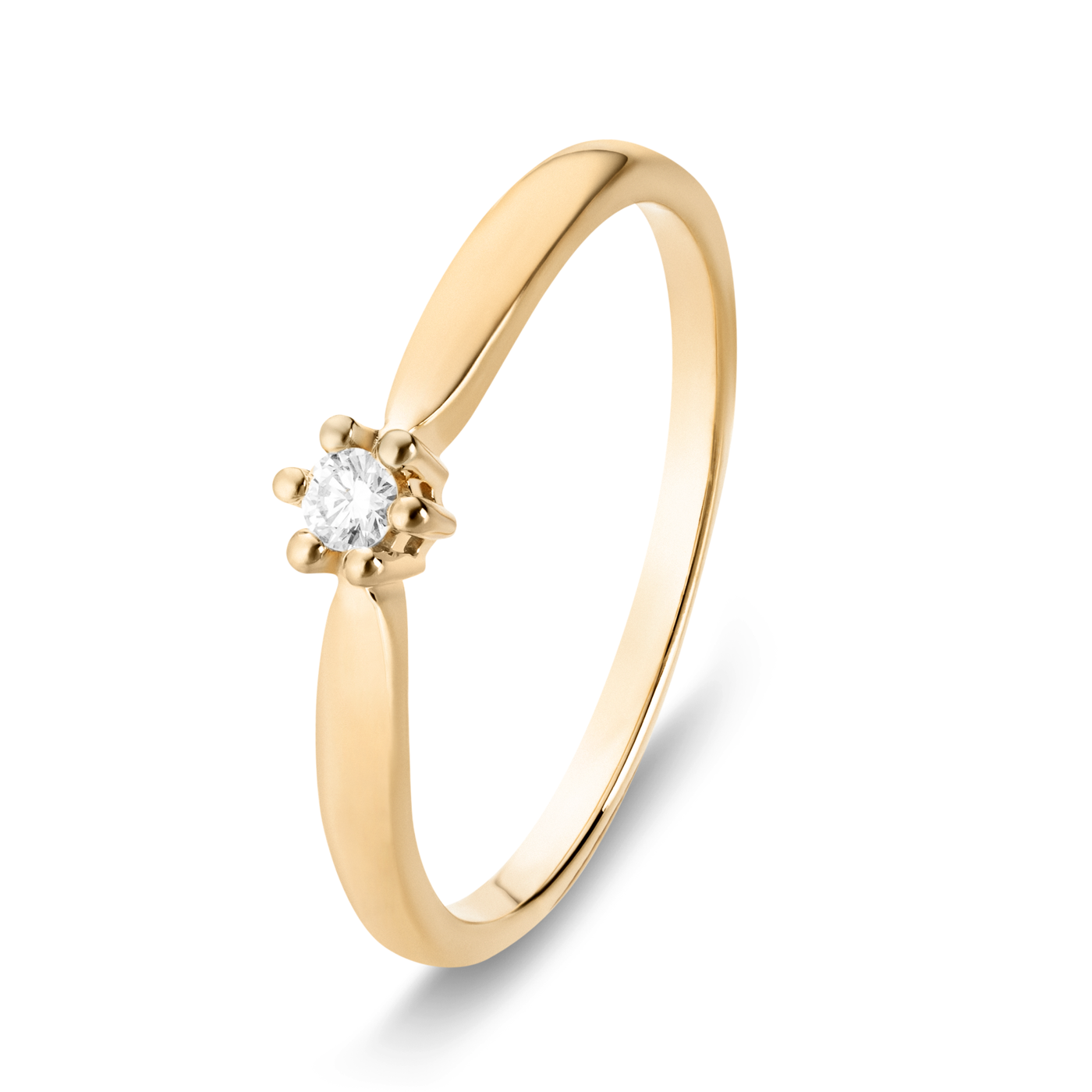 Ring Diamant ca. 0,05 ct. 333er Gelbgold Select Solitär