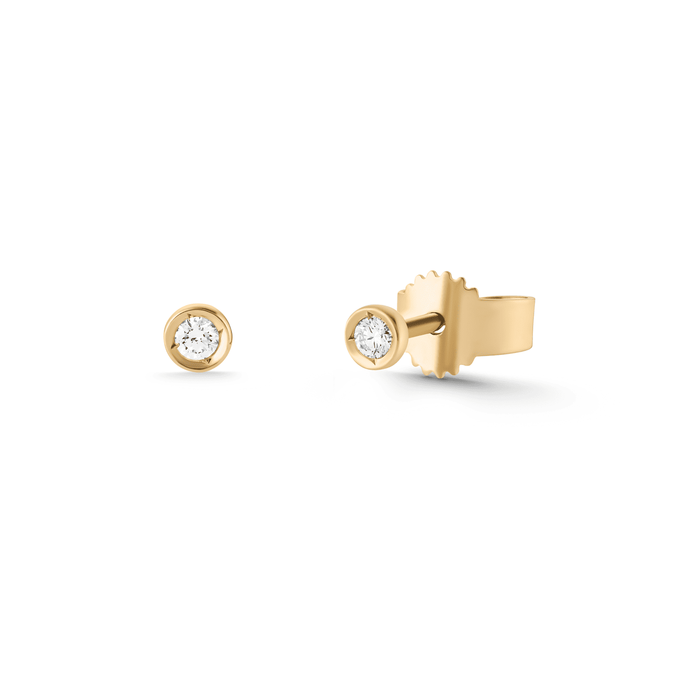 Ohrringe Diamant zus. ca. 0,05 ct. 333er Gelbgold Pure Solitär Ohrringe Diamant zus. ca. 0,05 ct. 333er Gelbgold Pure Solitär