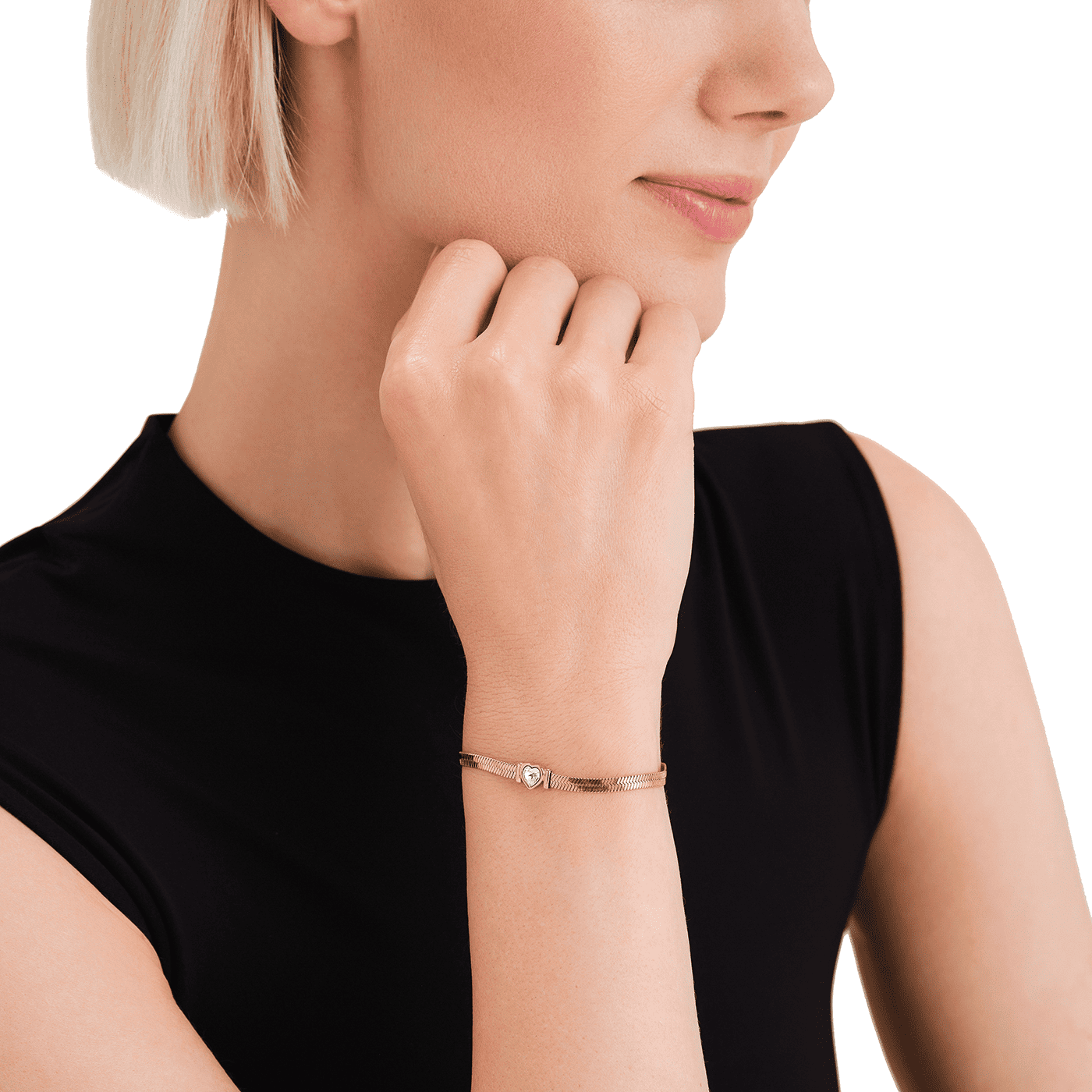 Armband Edelstahl gelb vergoldet Heart Armband Edelstahl gelb vergoldet Heart