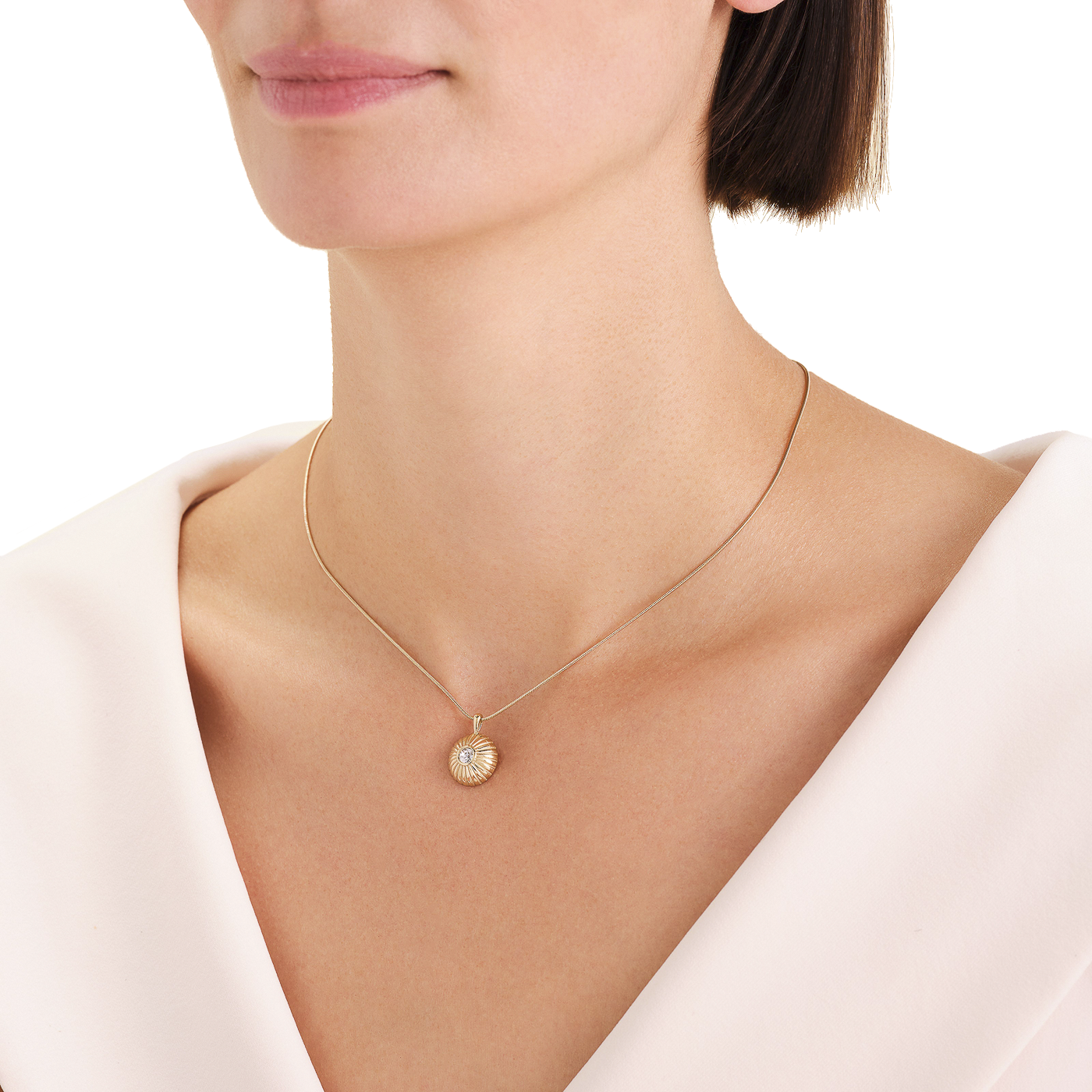 Kette Edelstahl gelb vergoldet Bold Solitary