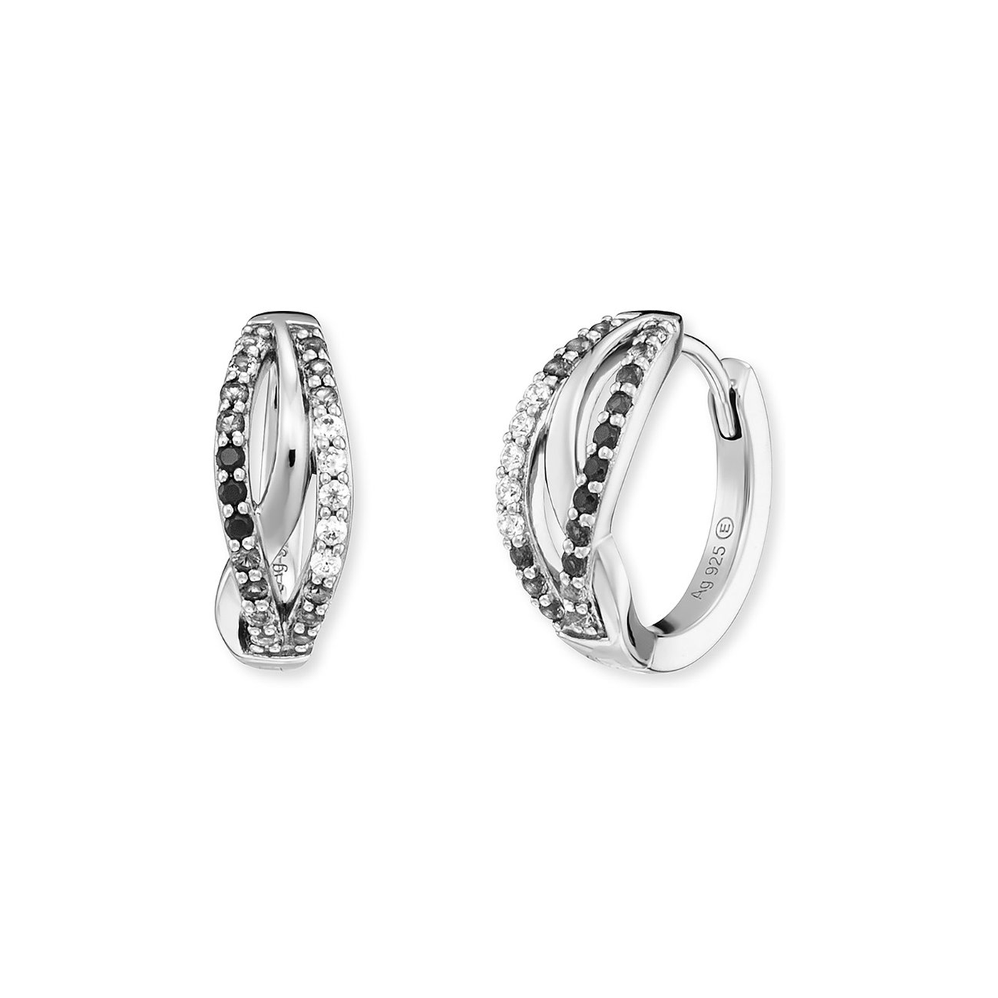 Ohrringe Zirkonia 925er Silber Yin Yang Ohrringe Zirkonia 925er Silber Yin Yang