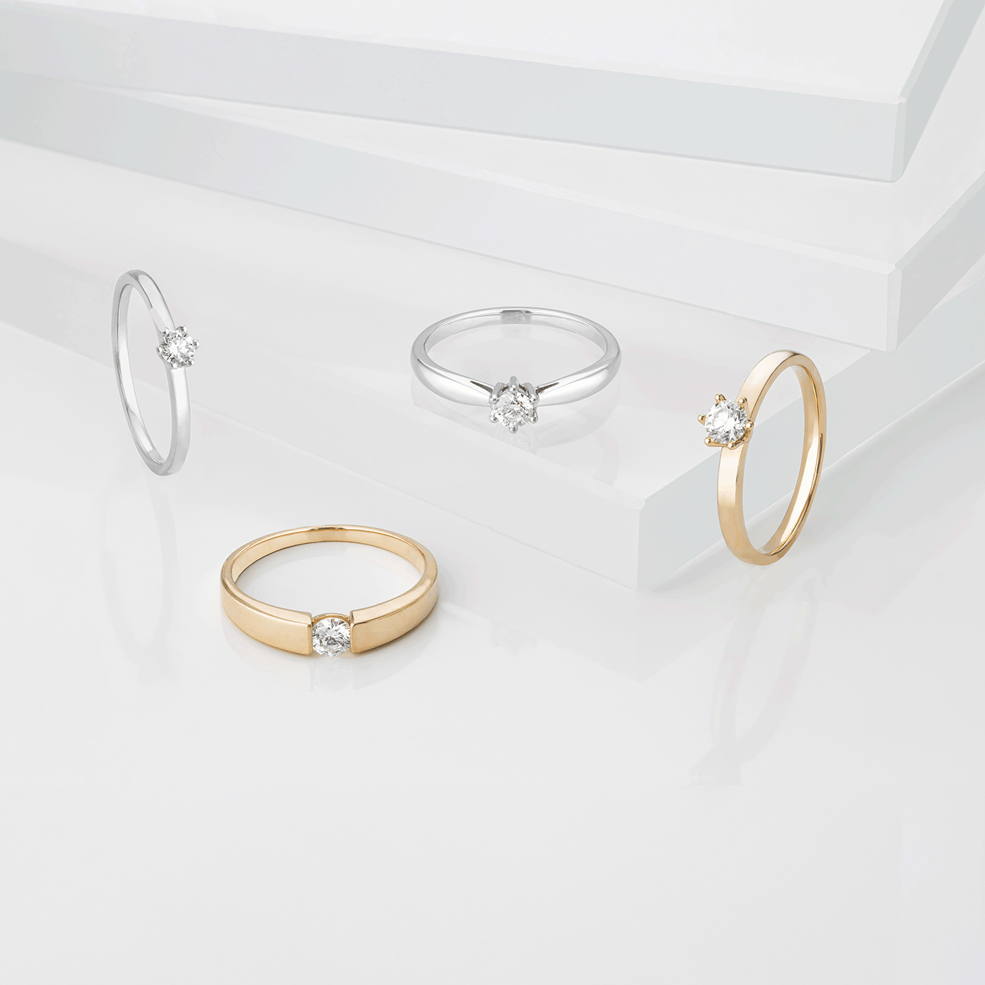 Ring Diamant ca. 0,20 ct. 333er Weißgold Select Solitär Ring Diamant ca. 0,20 ct. 333er Weißgold Select Solitär