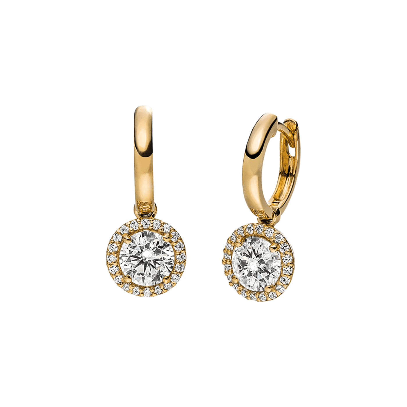 Creolen Zirkonia 375er Gelbgold  Creolen Zirkonia 375er Gelbgold