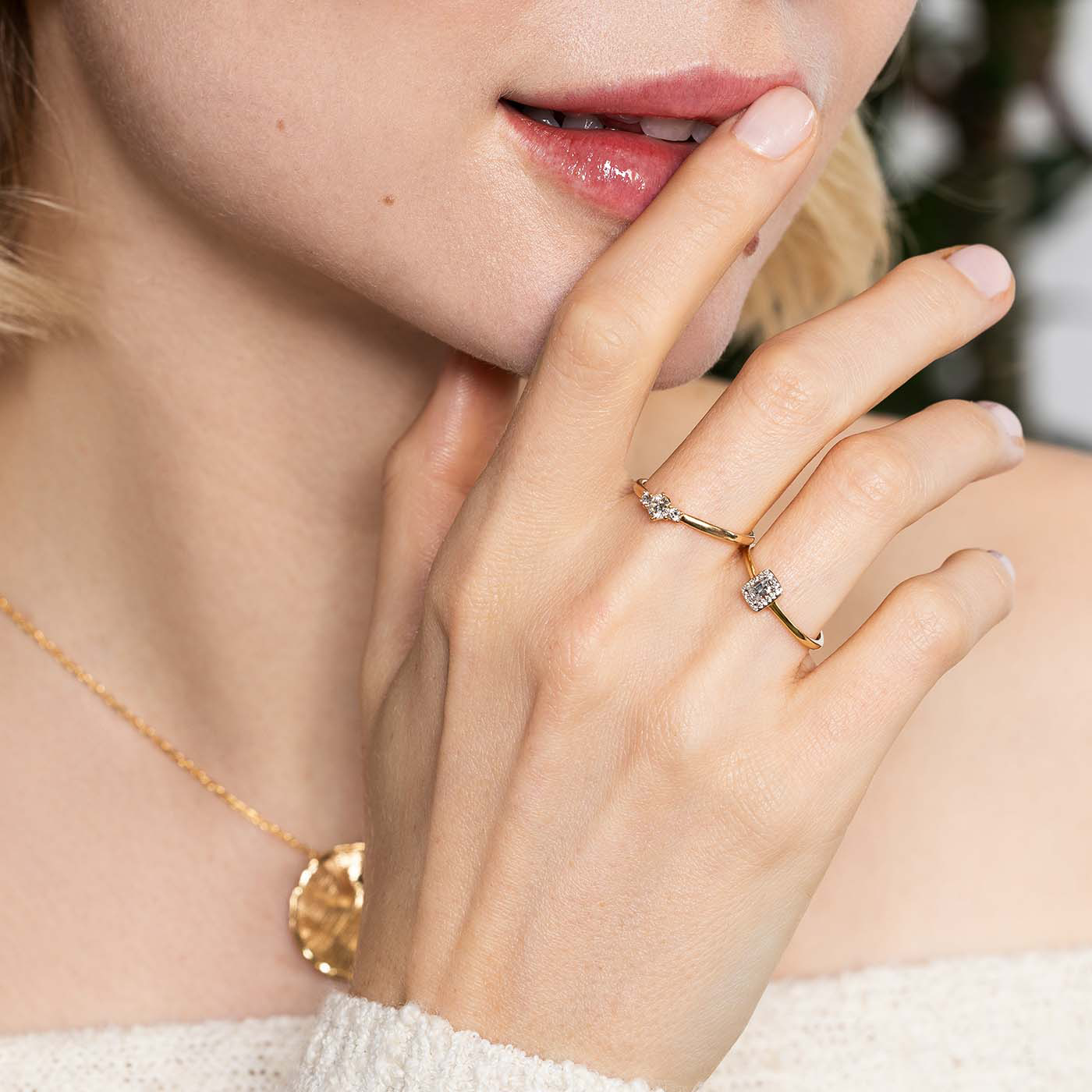 Ring Diamant zus. ca. 0,15 ct. 585er Gelbgold Bella