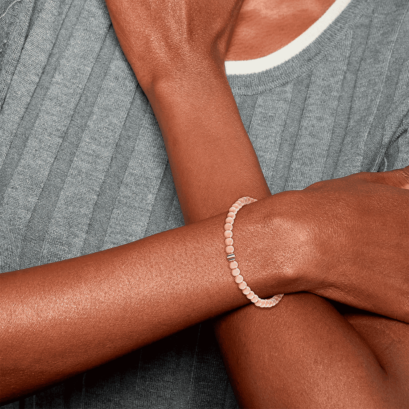 Armband Glasstein Edelstahl gelb vergoldet Metal Beads Armband Glasstein Edelstahl gelb vergoldet Metal Beads