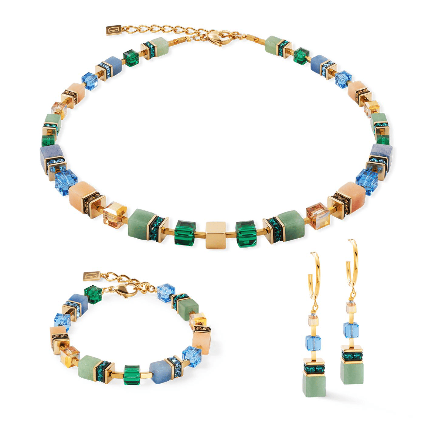 Ohrringe Swarovski® Edelstahl gelb vergoldet GeoCUBE® Ohrringe Swarovski® Edelstahl gelb vergoldet GeoCUBE®