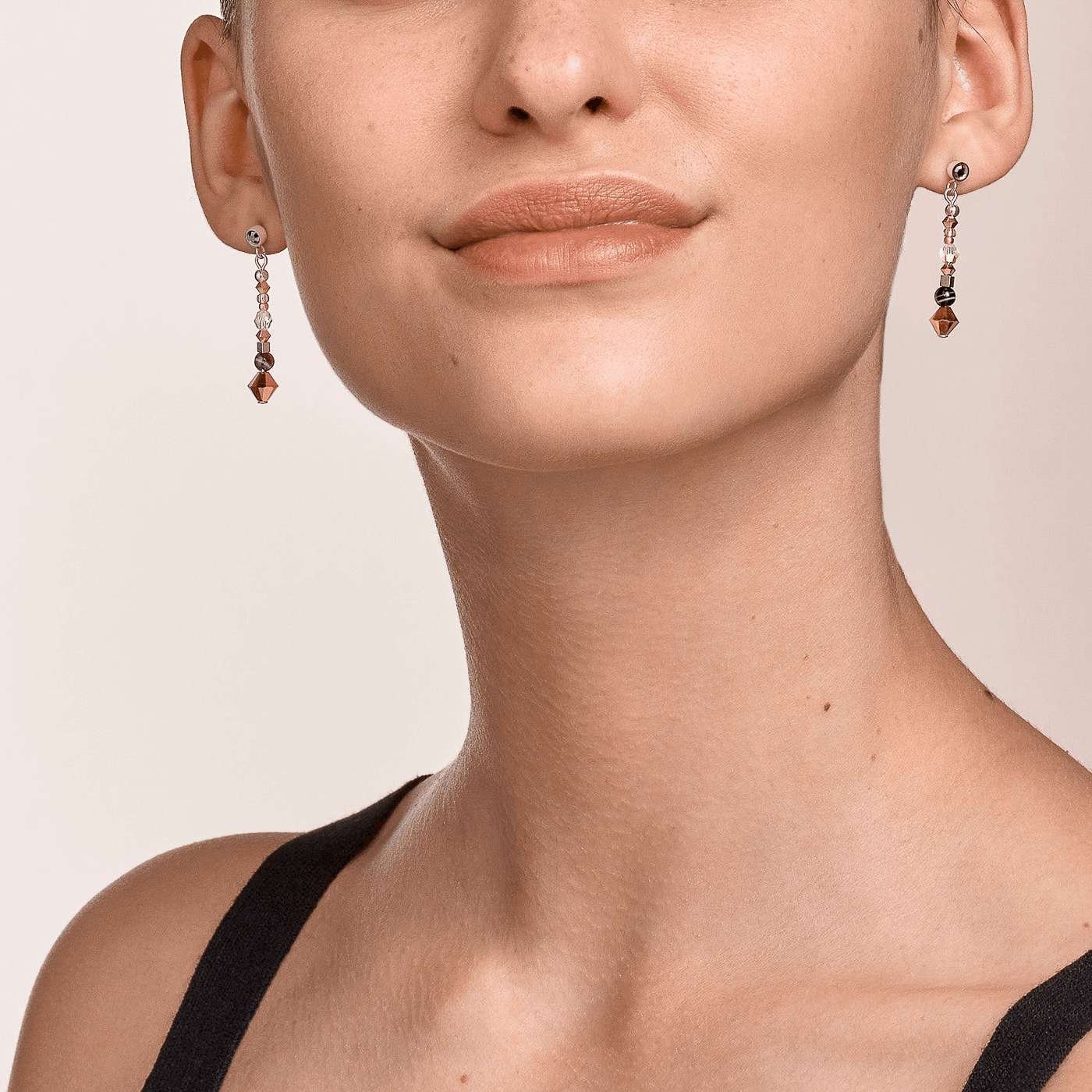 Ohrringe Swarovski® Kristall Edelstahl bicolor