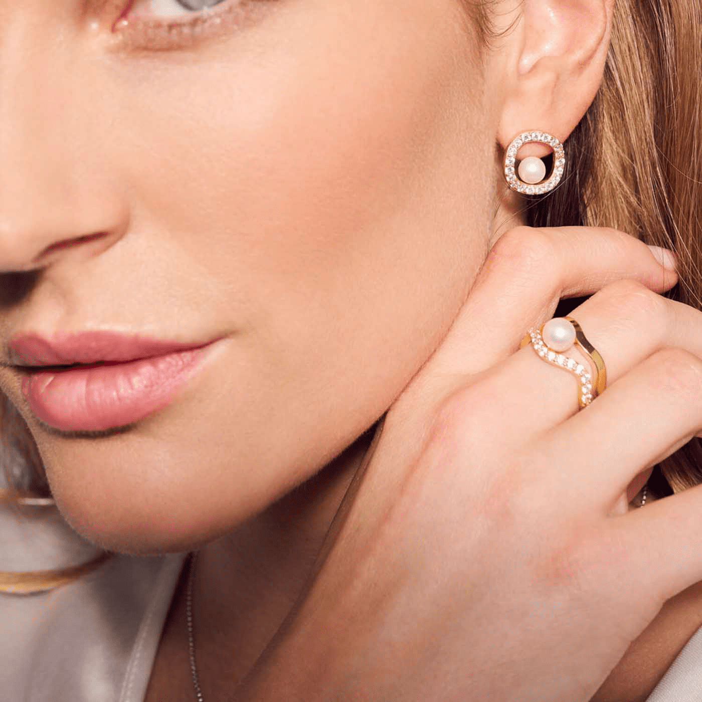 Ring Zirkonia 925er Silber gelb vergoldet Ponza