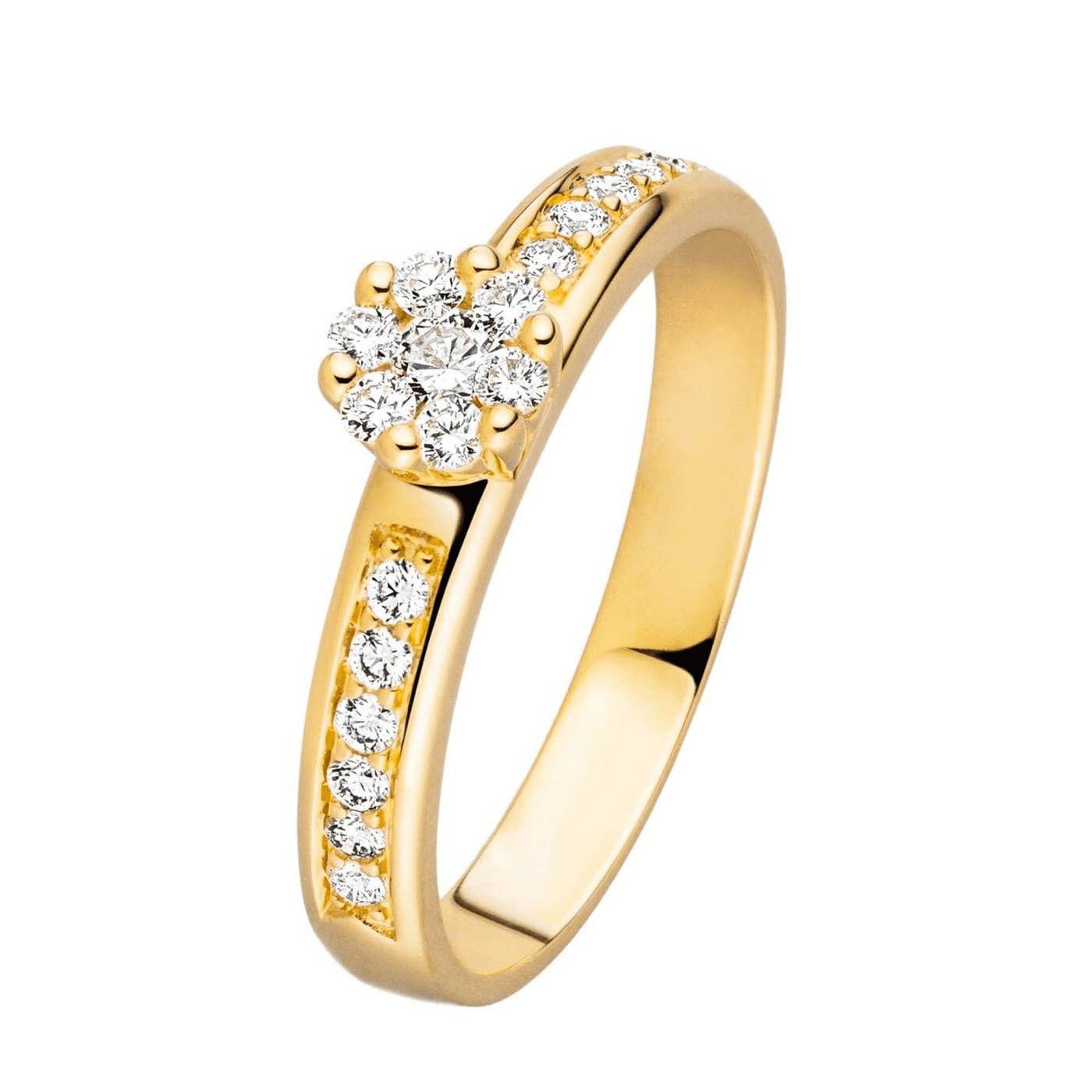 Ring Diamant zus. ca. 0,30 ct. 585er Gelbgold Viola