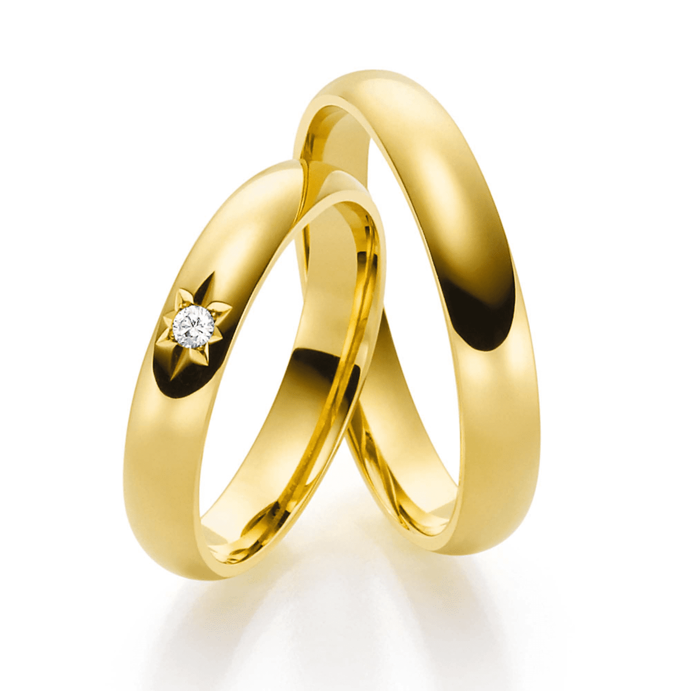 Trauring ca. 0,03 ct. 750er Gelbgold Rio Trauring ca. 0,03 ct. 750er Gelbgold Rio