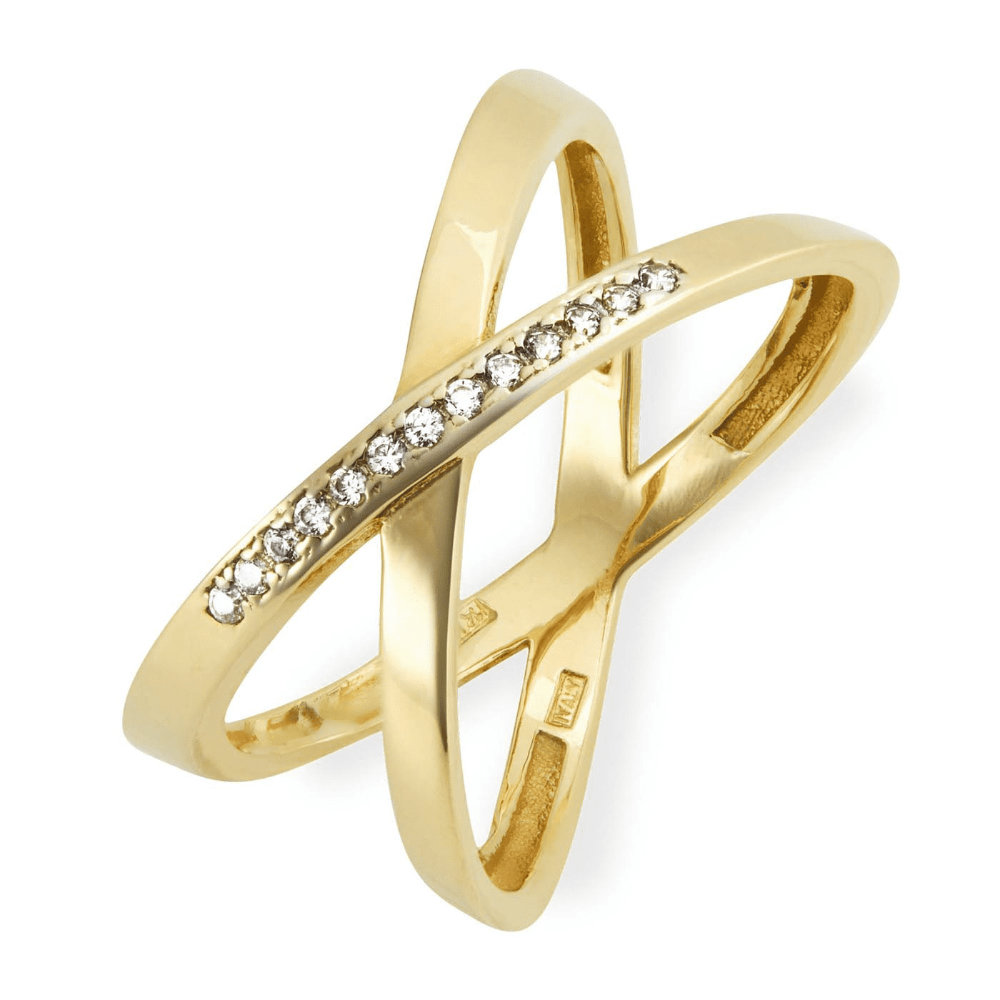 Ring Zirkonia 375er Gelbgold Dicke Socken Ring Zirkonia 375er Gelbgold Dicke Socken