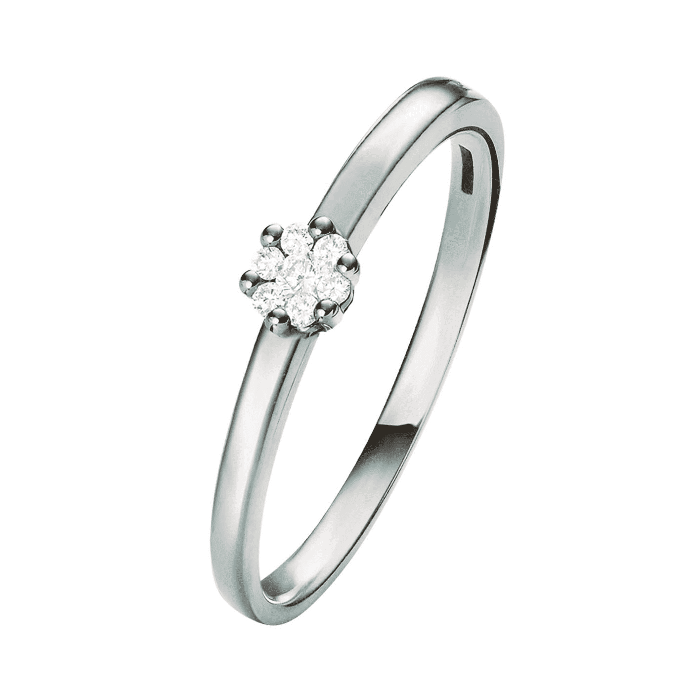 Ring Diamant zus. ca. 0,10 ct. 333er Weißgold