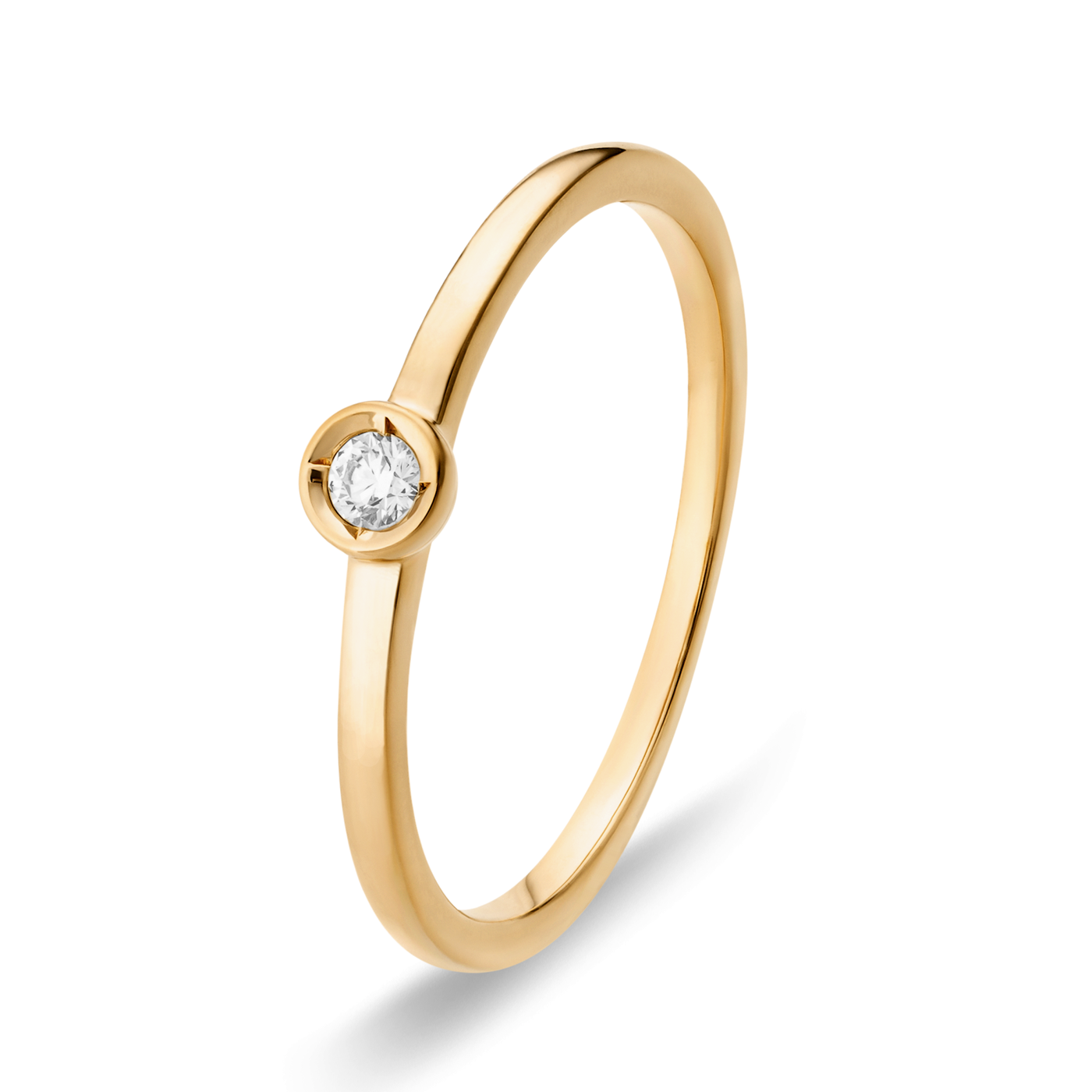 Ring Diamant ca. 0,05 ct. 333er Gelbgold Pure Solitär Ring Diamant ca. 0,05 ct. 333er Gelbgold Pure Solitär