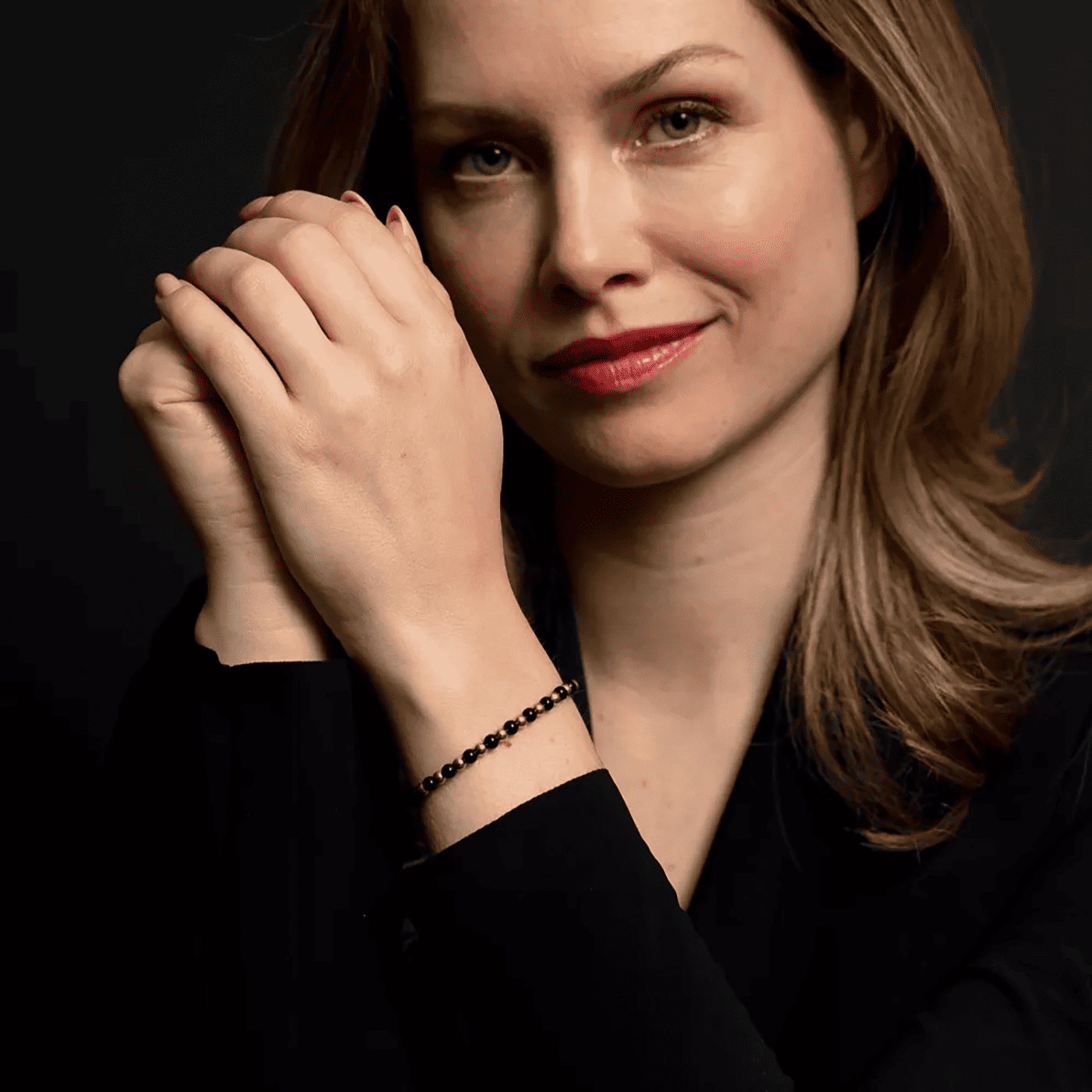 Armband Edelstahl gelb vergoldet Mix Black Madonna Armband Edelstahl gelb vergoldet Mix Black Madonna