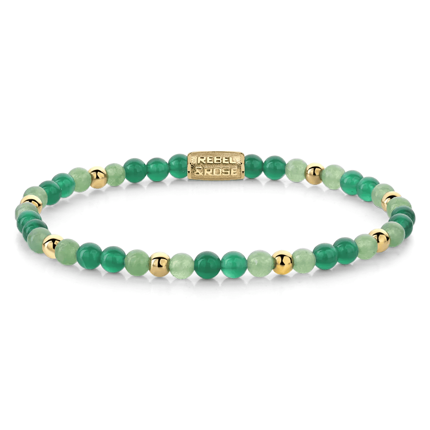 Armband Edelstahl gelb vergoldet Green Morning Vibes