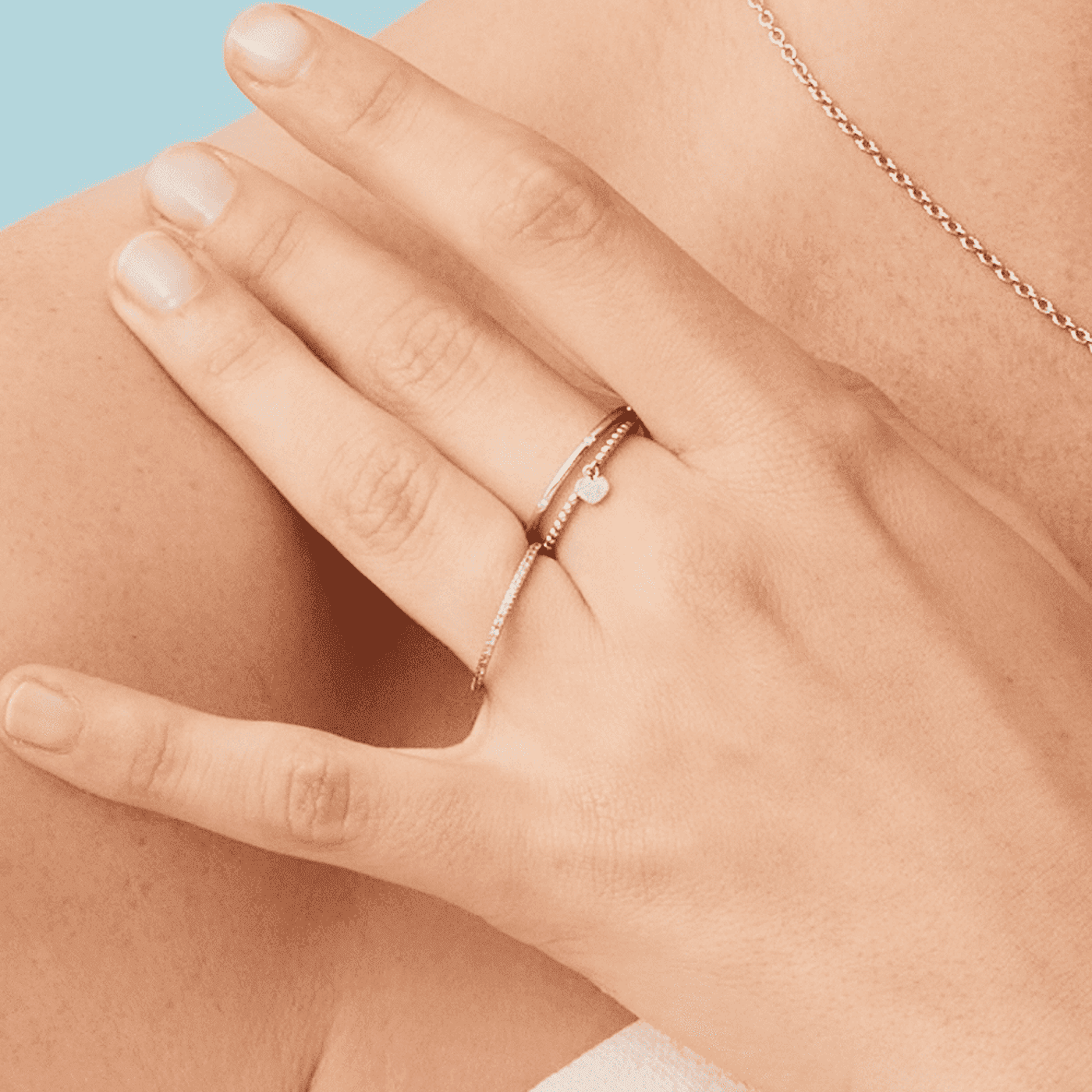 Ring Glasstein Edelstahl Arctic Symphony