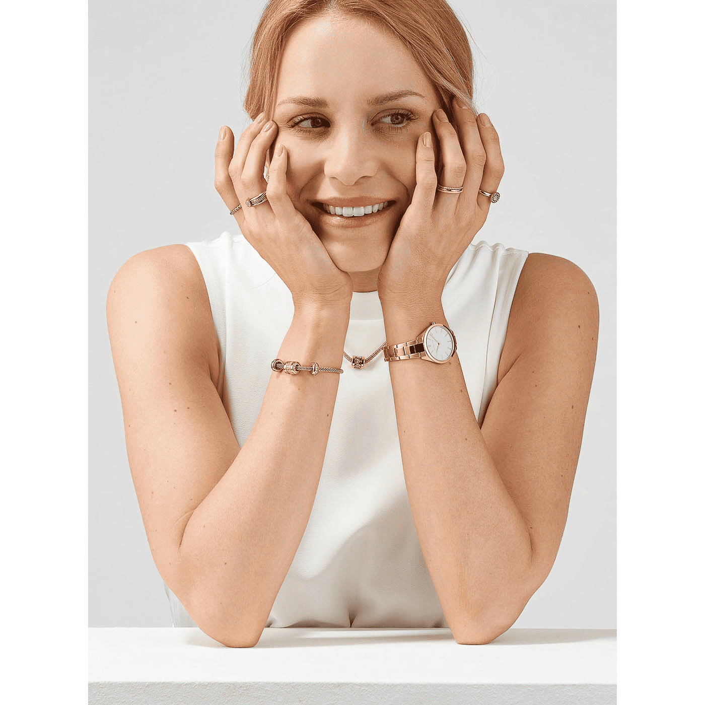 Edelstahlring gelb vergoldet Arctic Symphony