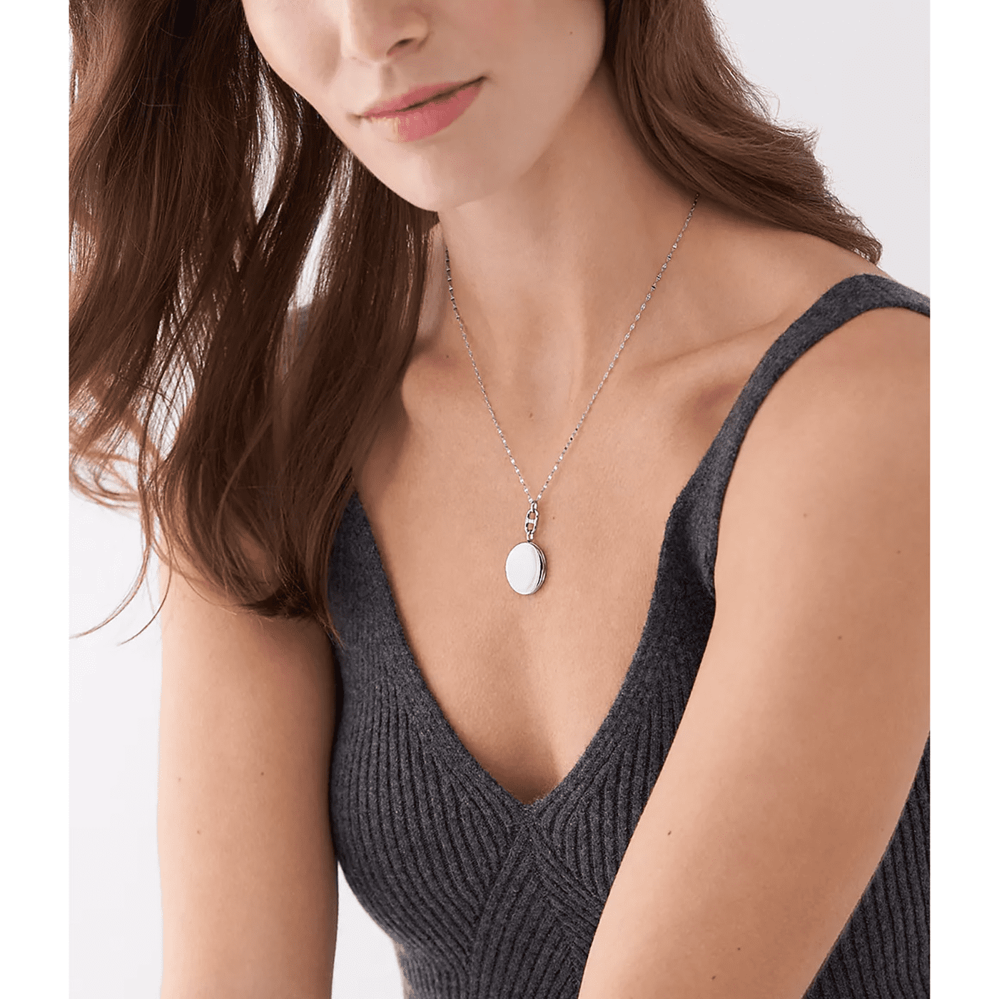 Kette Glasstein Edelstahl