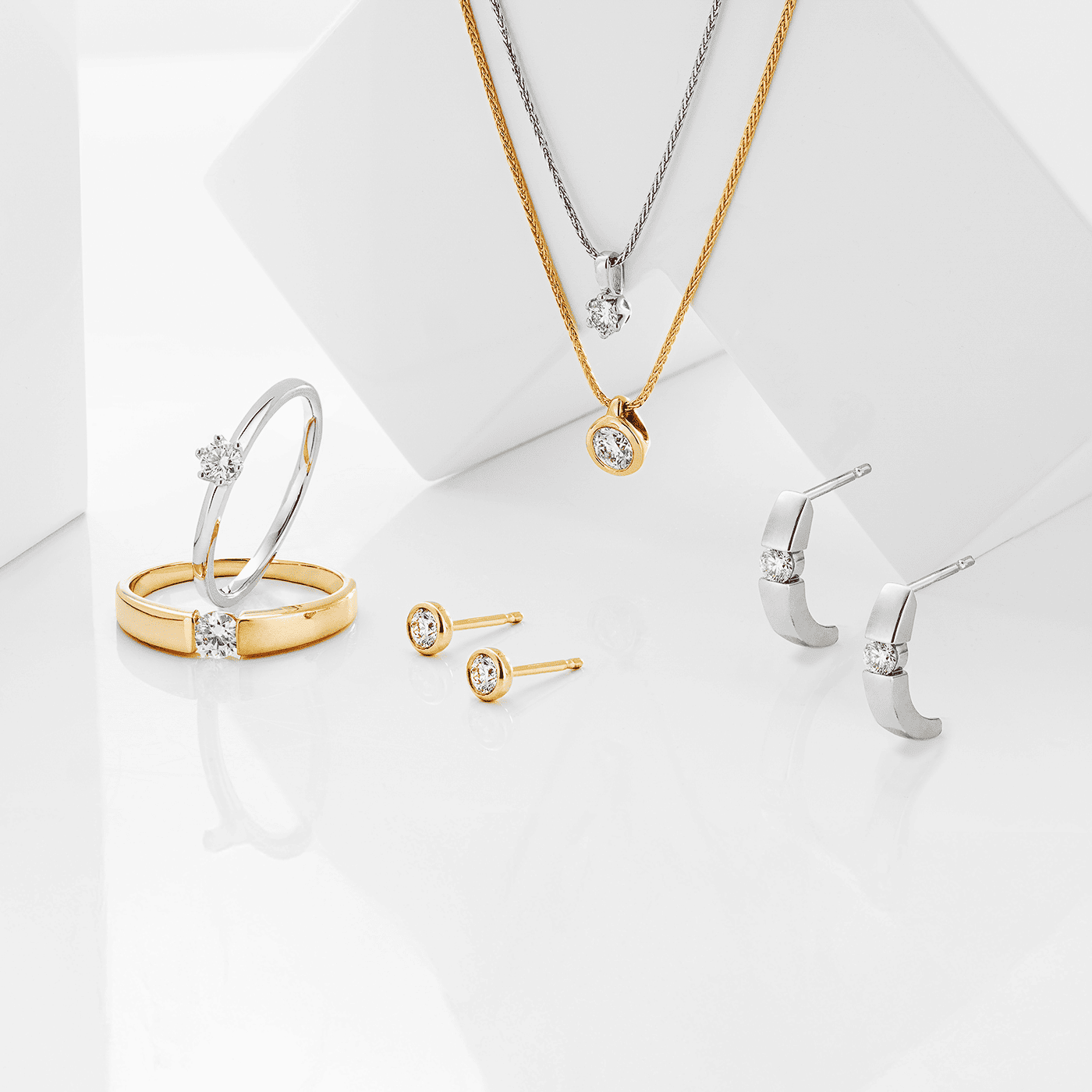 Ohrringe Diamant ca. 0,20 ct. 585er Weißgold In Love Solitär Ohrringe Diamant ca. 0,20 ct. 585er Weißgold In Love Solitär