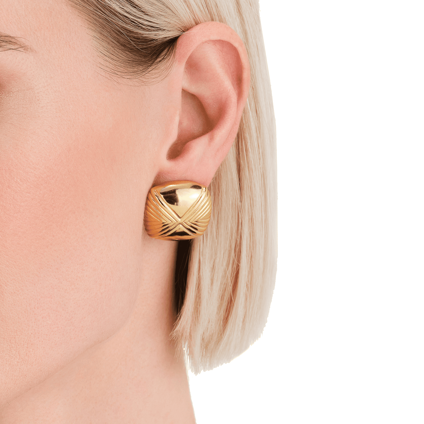 Ohrringe Edelstahl gelb vergoldet Modern Vintage Ohrringe Edelstahl gelb vergoldet Modern Vintage