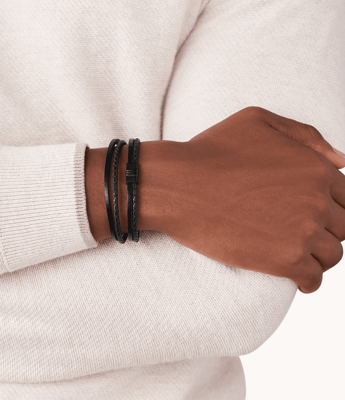 Armband Edelstahl schwarz Vintage Casual