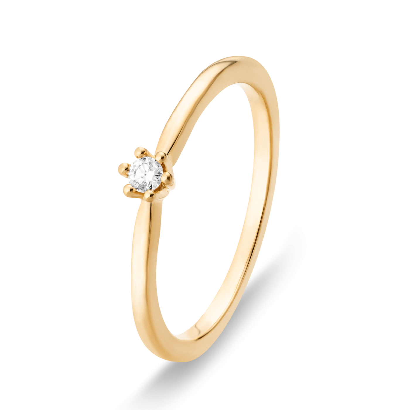 Ring Diamant ca. 0,05 ct. 333er Gelbgold Pure Solitär Ring Diamant ca. 0,05 ct. 333er Gelbgold Pure Solitär