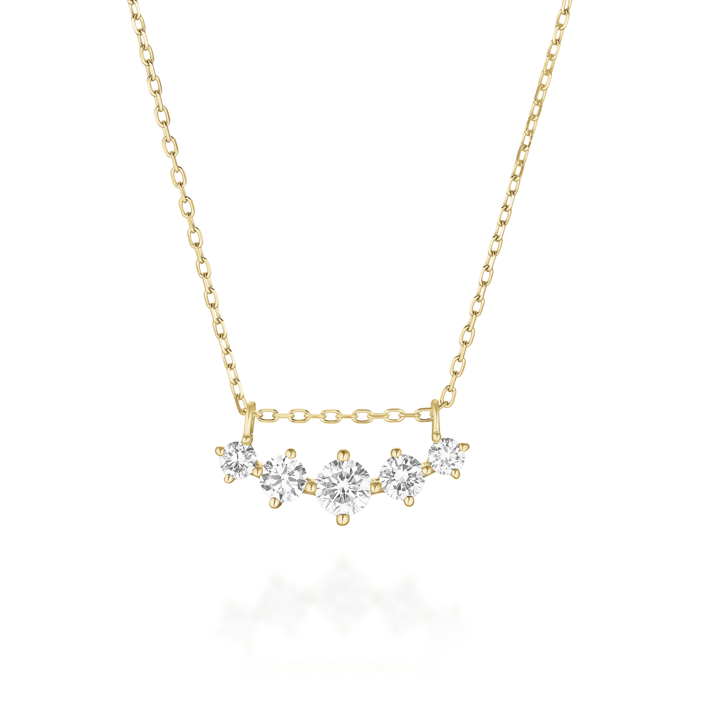 Kette syn. Diamant zus. 0,236ct. 585er Gelbgold Solara