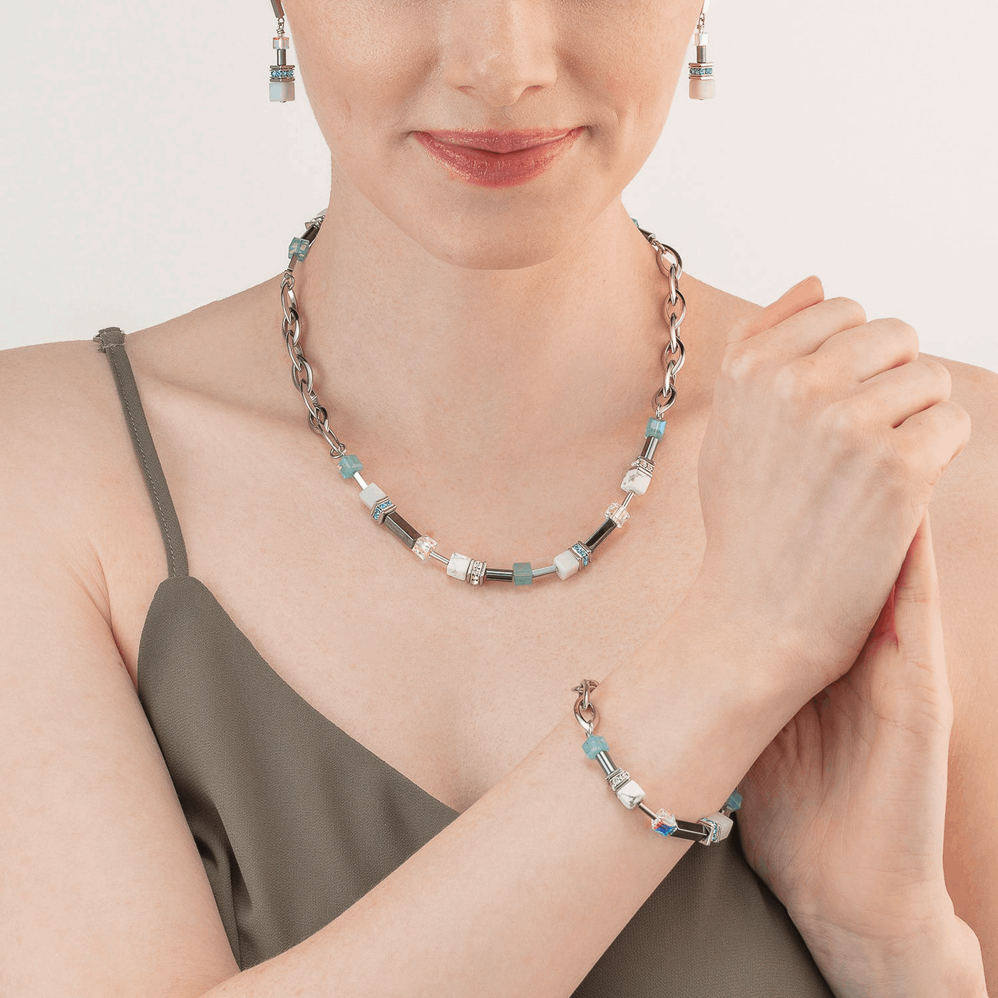 Edelsteinkette Edelstahl