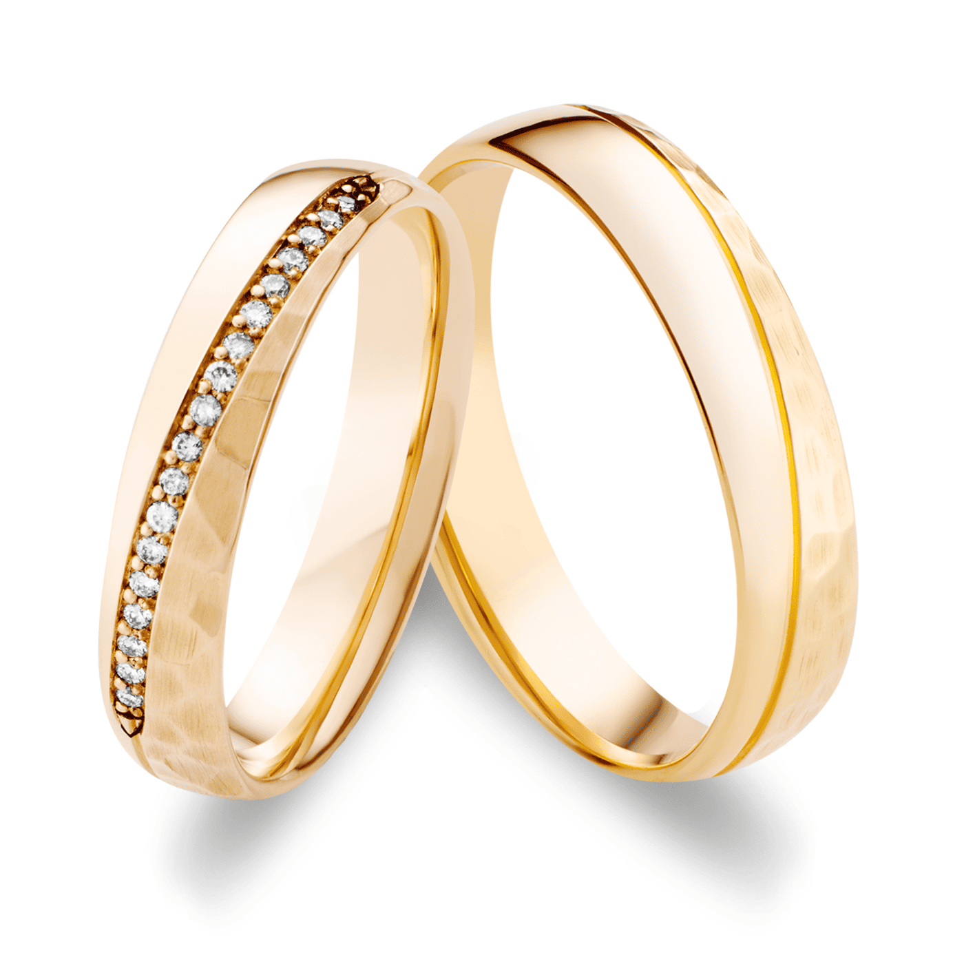 Trauring zus. ca. 0,07 ct. 585er Gelbgold Regensburg Trauring zus. ca. 0,07 ct. 585er Gelbgold Regensburg